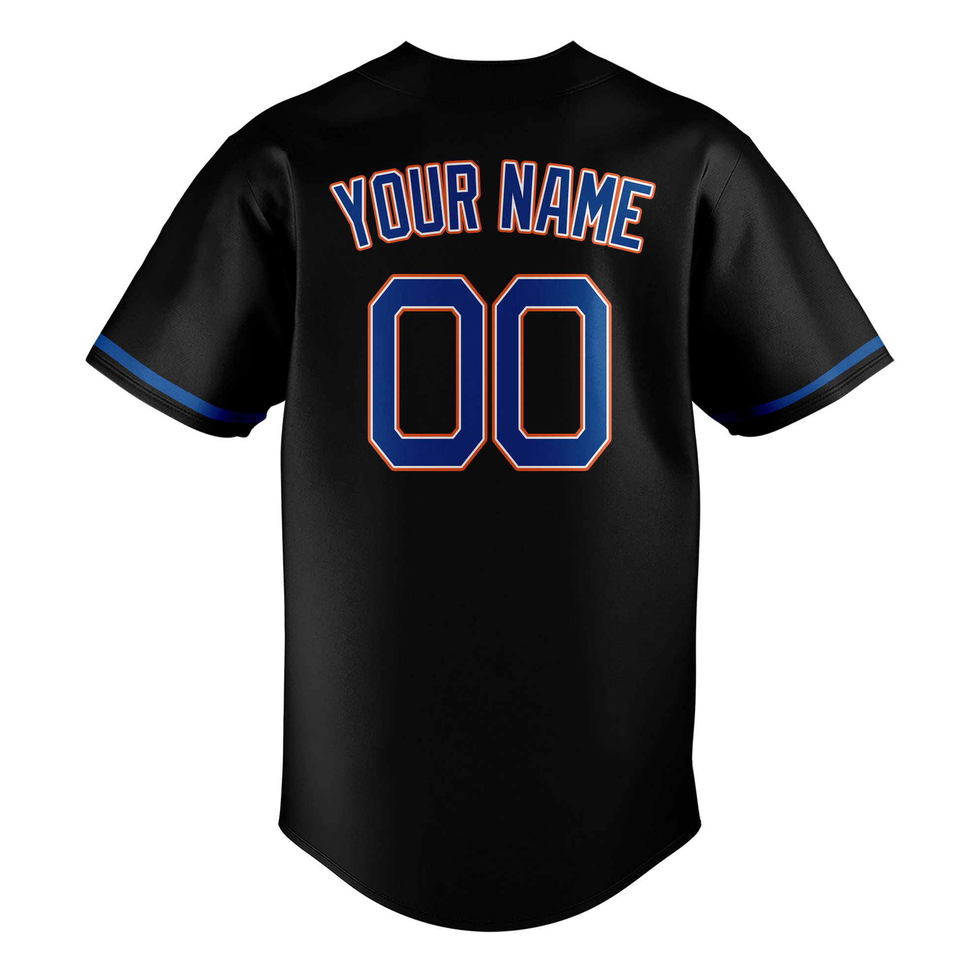 Custom Black & Royal Blue Colors Design Sports Baseball Jersey