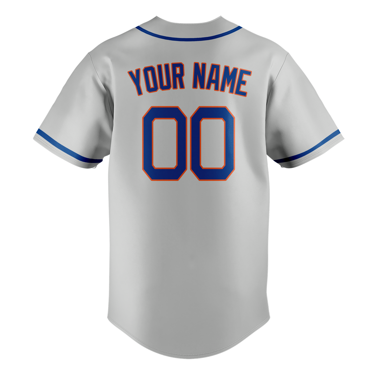 Custom Silver & Royal Blue Colors Design Sports Baseball Jersey