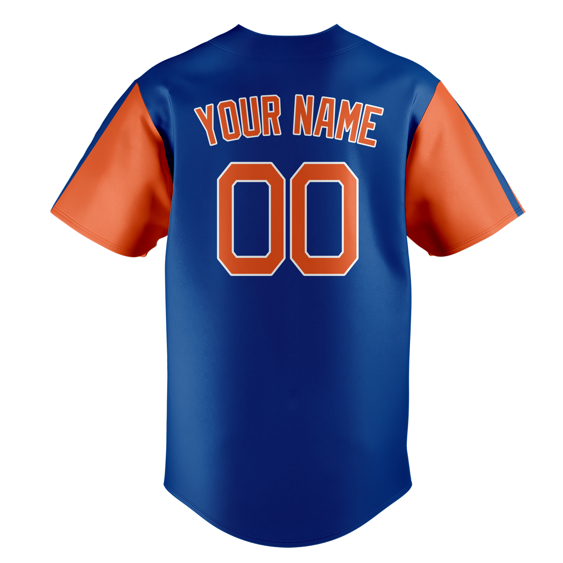 Custom Royal Blue & Orange Colors Design Sports Baseball Jersey