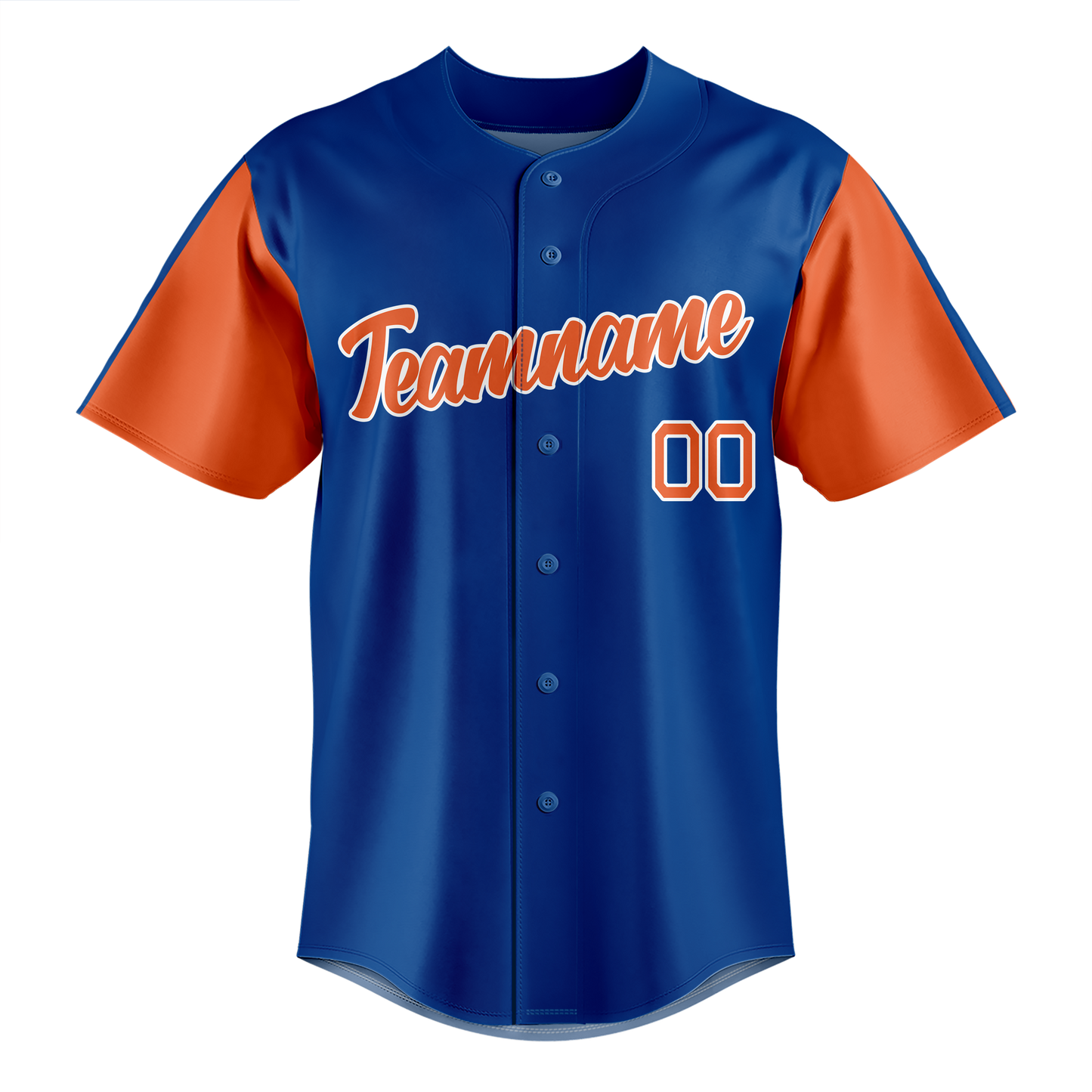 Custom Royal Blue & Orange Colors Design Sports Baseball Jersey