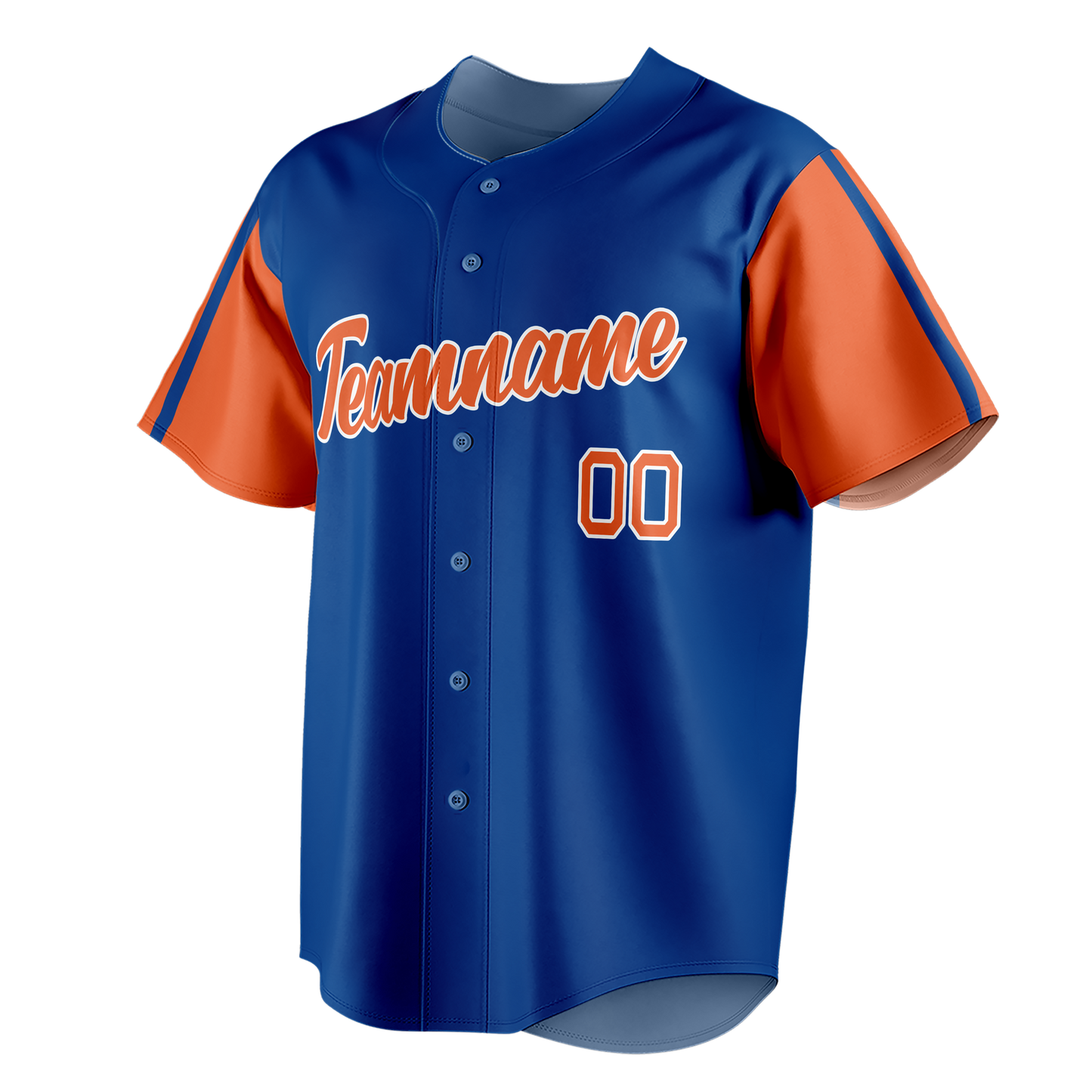 Custom Royal Blue & Orange Colors Design Sports Baseball Jersey