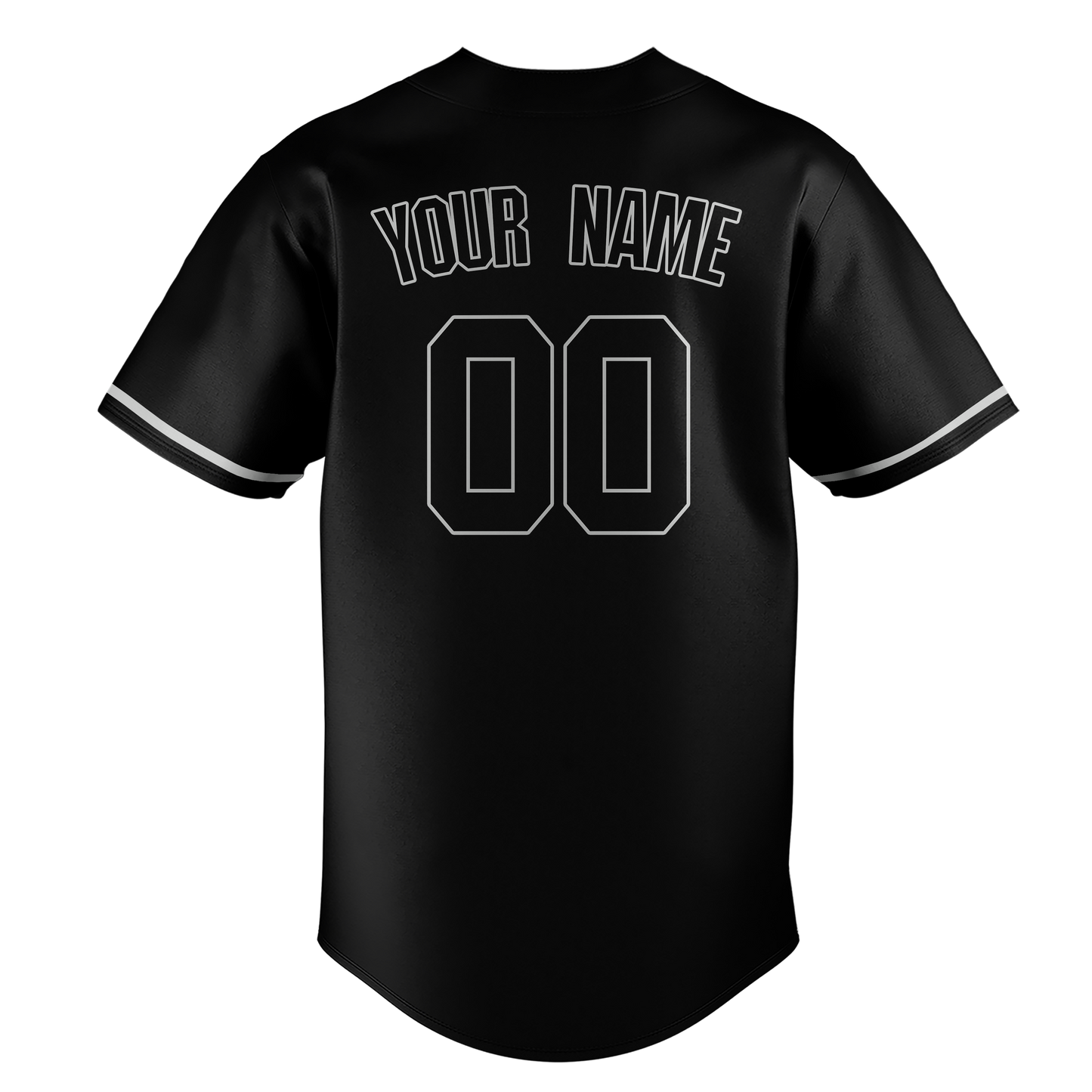 Custom Black & Silver Colors Design Sports Baseball Jersey