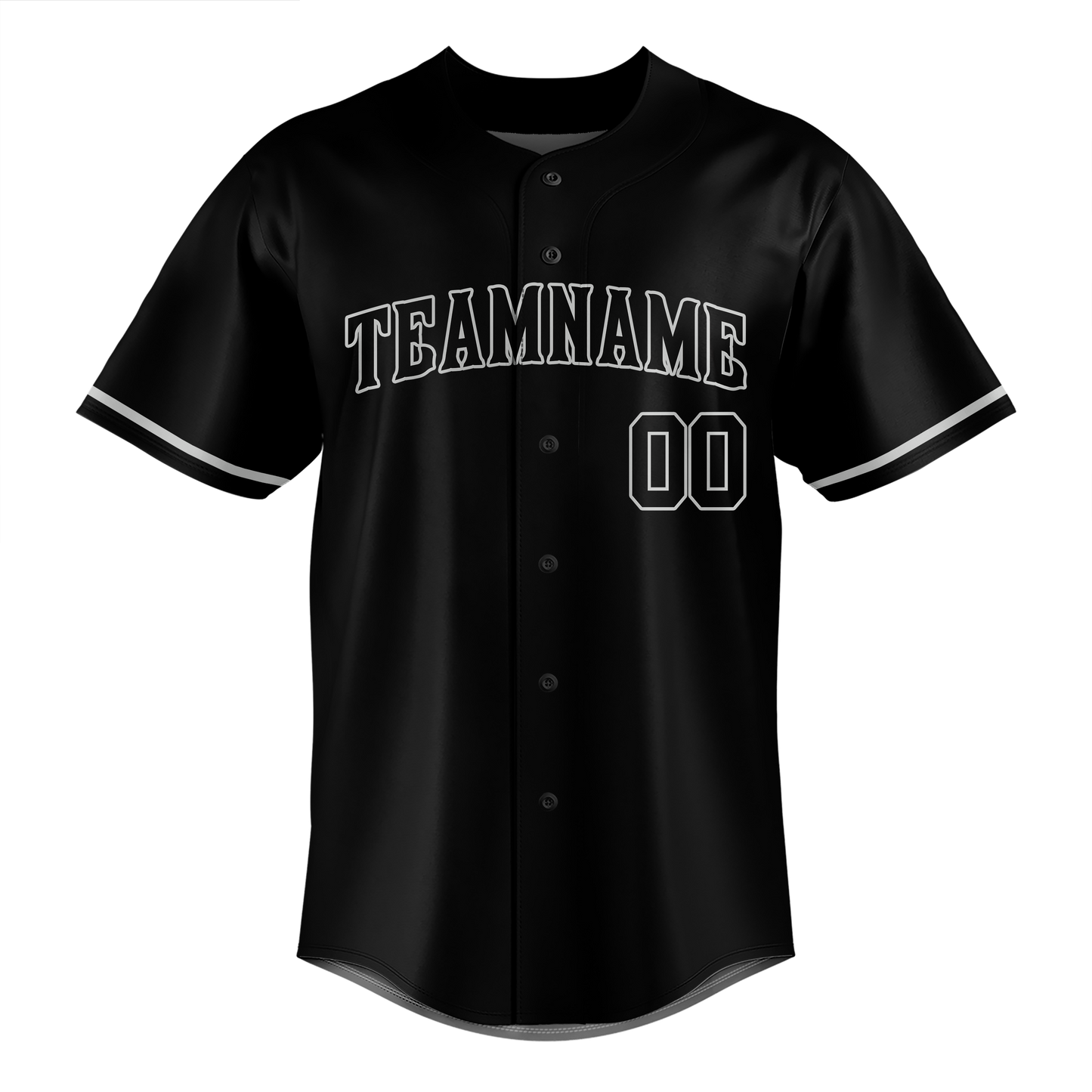 Custom Black & Silver Colors Design Sports Baseball Jersey