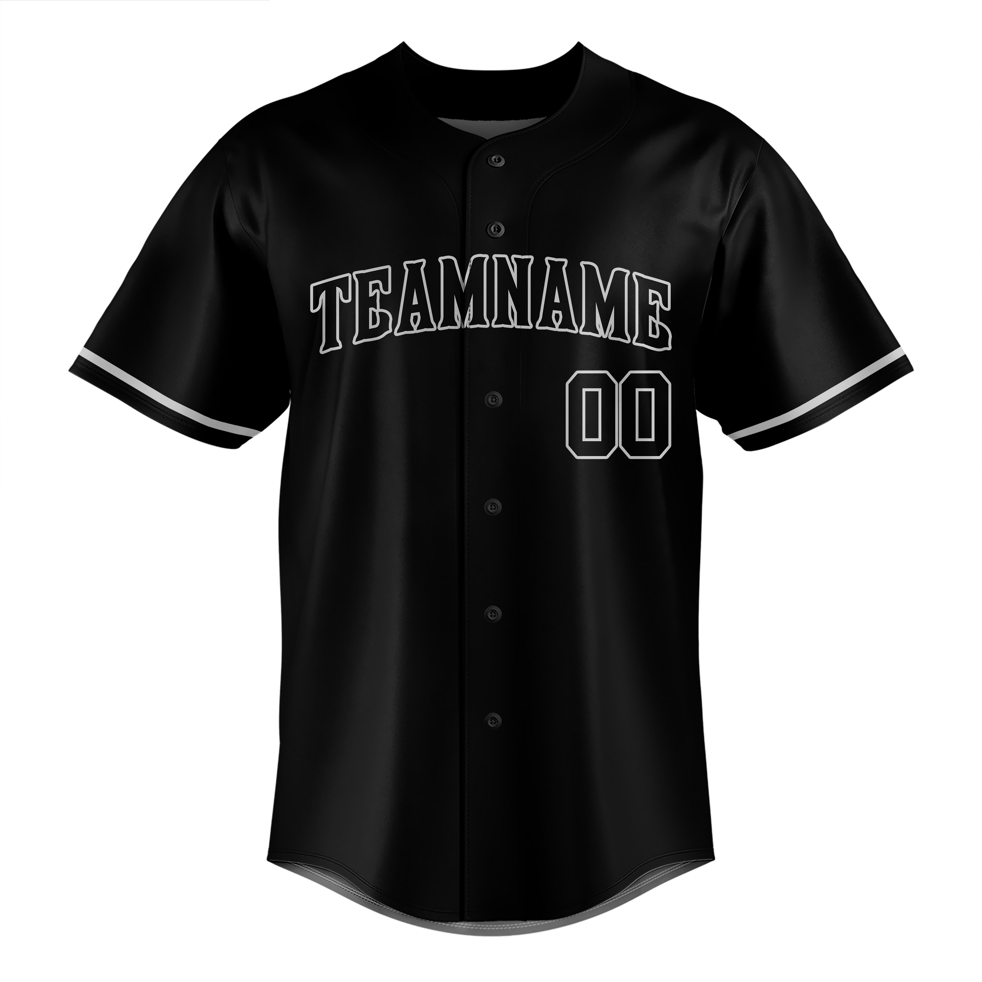 Custom Black & Silver Colors Design Sports Baseball Jersey