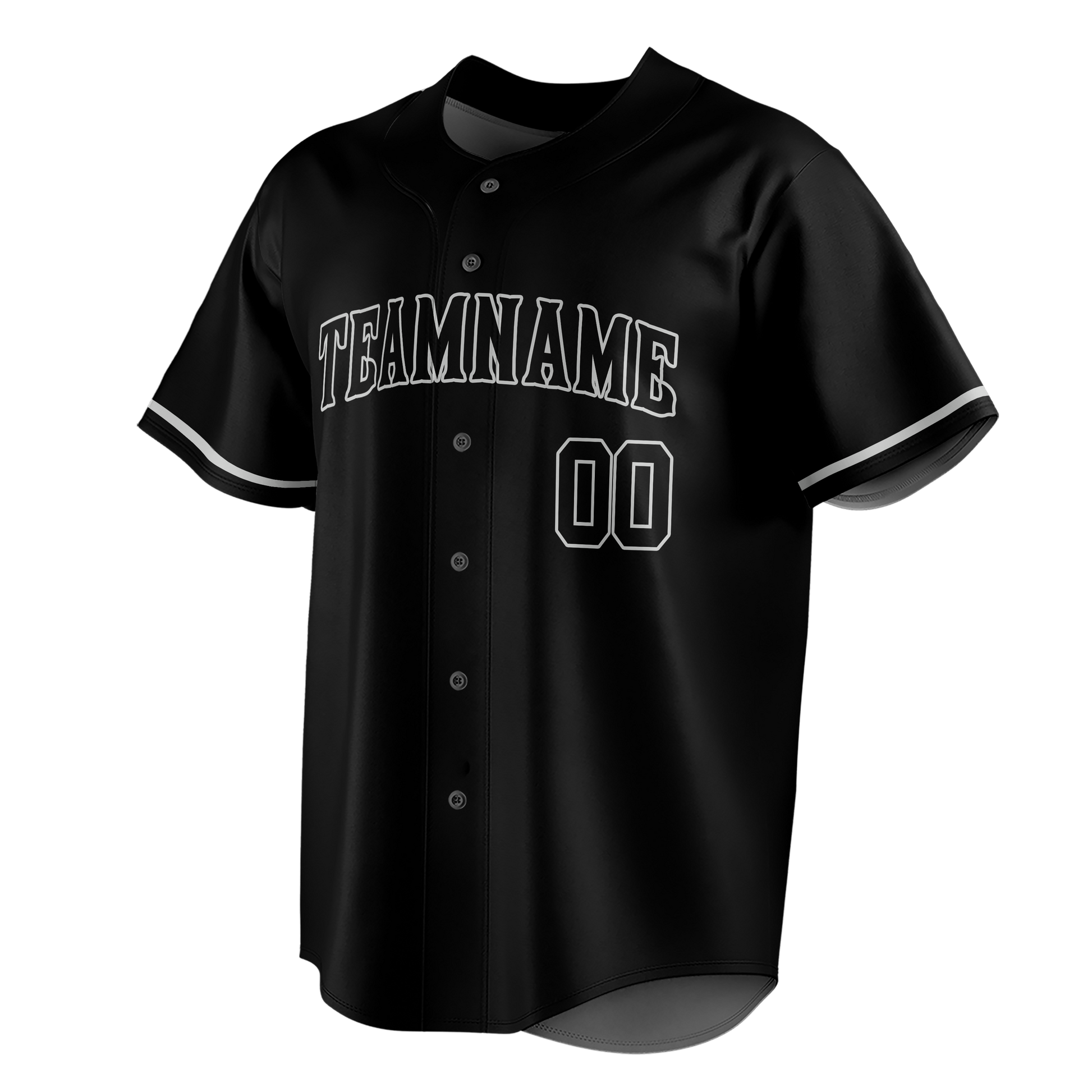 Custom Black & Silver Colors Design Sports Baseball Jersey