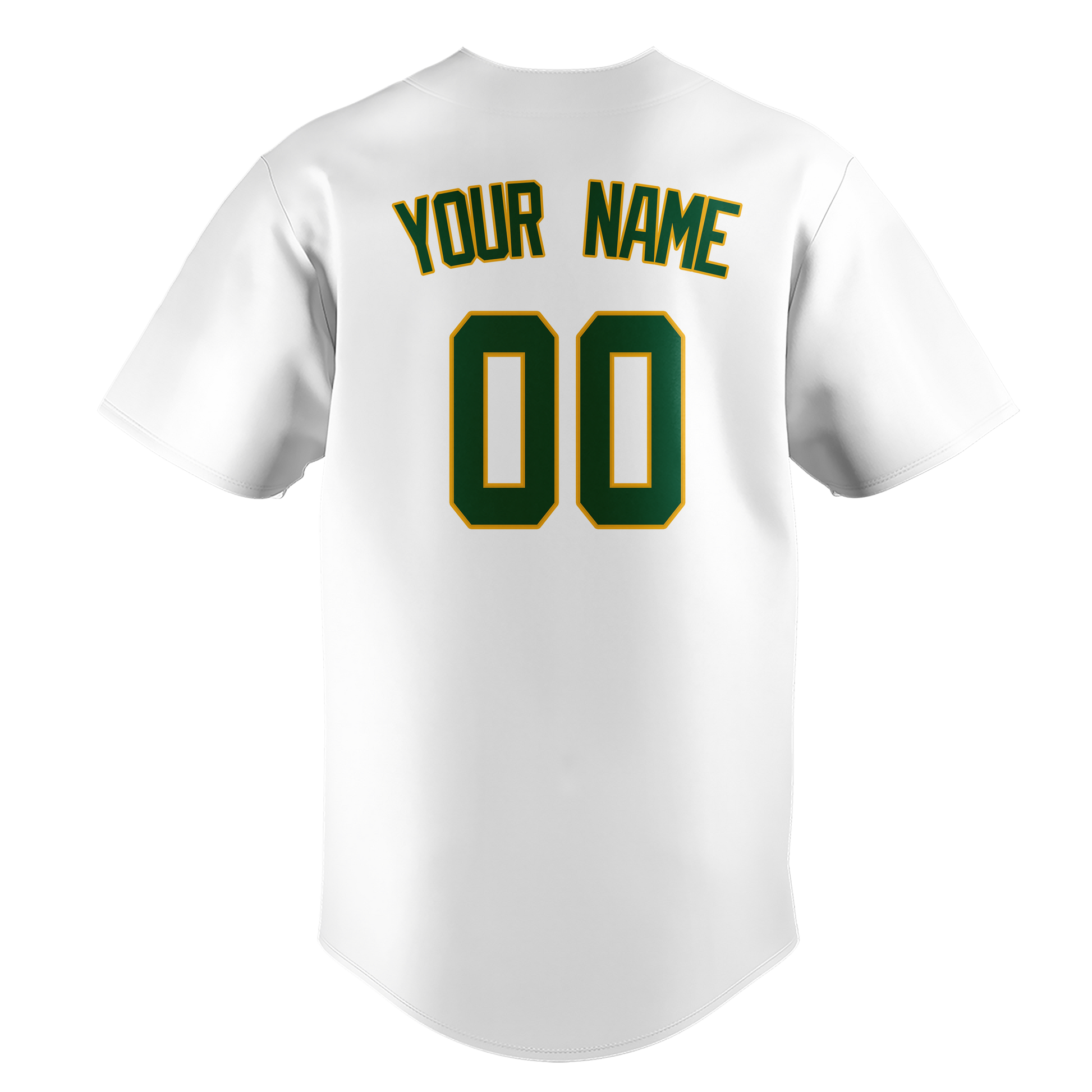 Custom White & Kelly Green Colors Design Sports Baseball Jersey