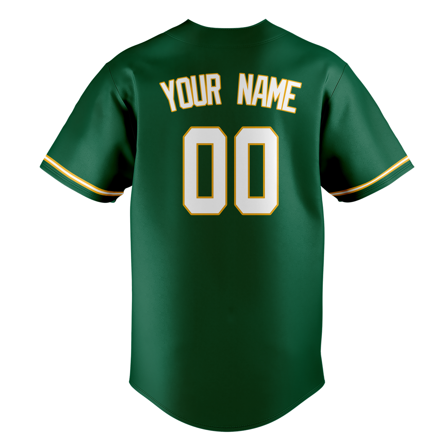 Custom Kelly Green & White Colors Design Sports Baseball Jersey