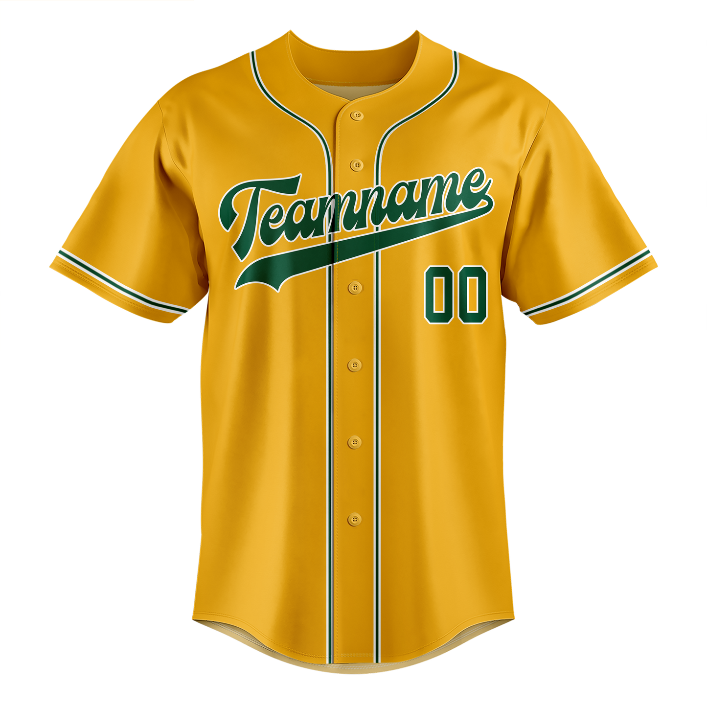 Custom Yellow & Kelly Green Colors Design Sports Baseball Jersey