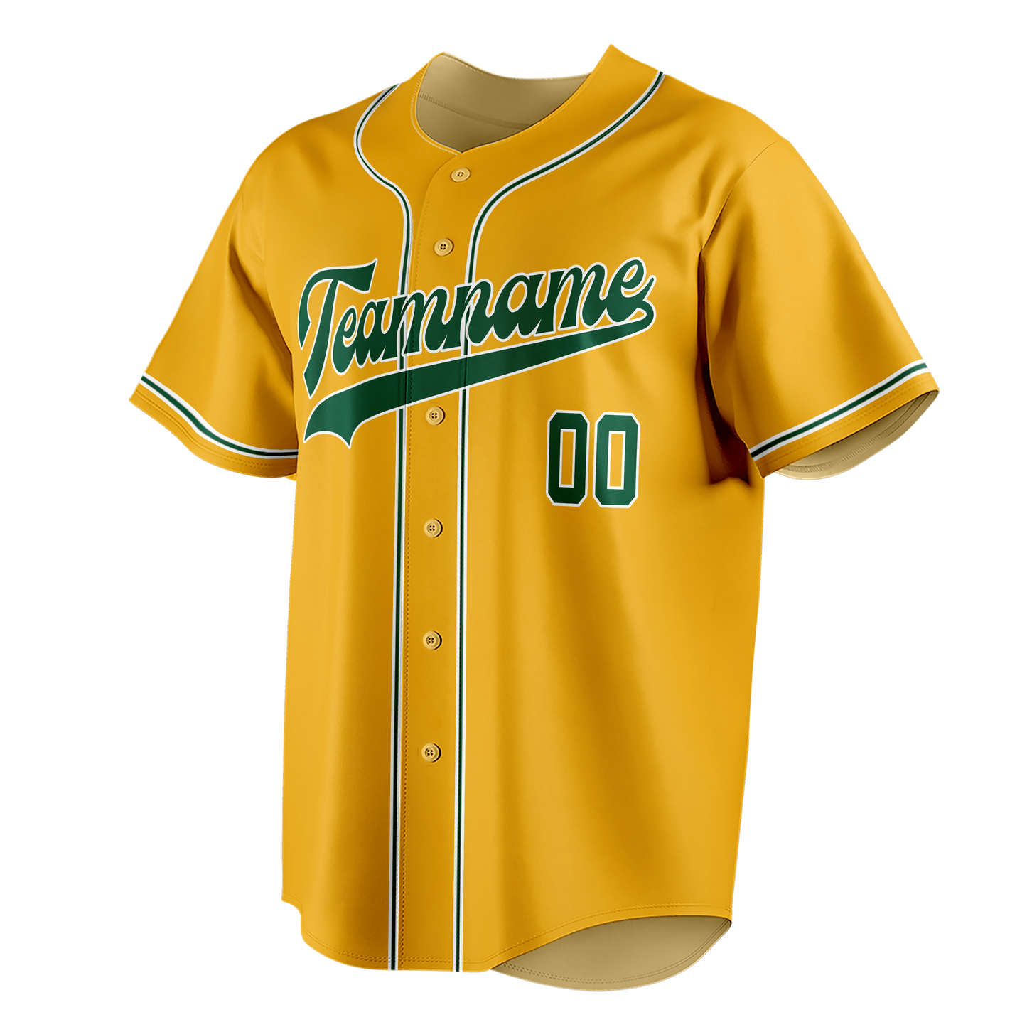 Custom Yellow & Kelly Green Colors Design Sports Baseball Jersey