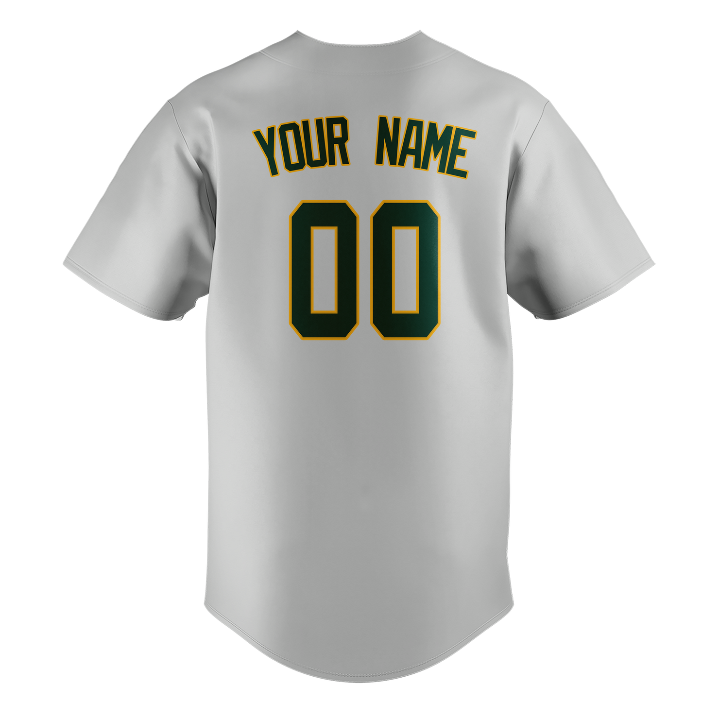 Custom Silver & Kelly Green Colors Design Sports Baseball Jersey