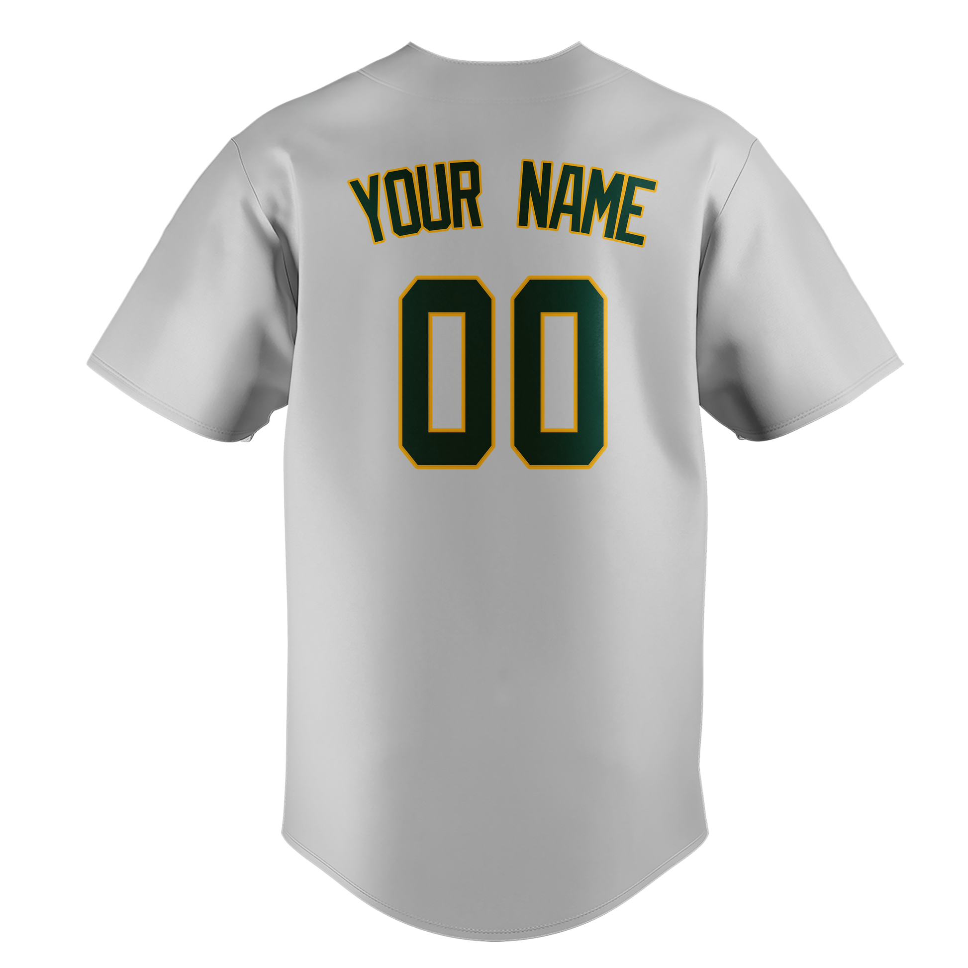 Custom Silver & Kelly Green Colors Design Sports Baseball Jersey