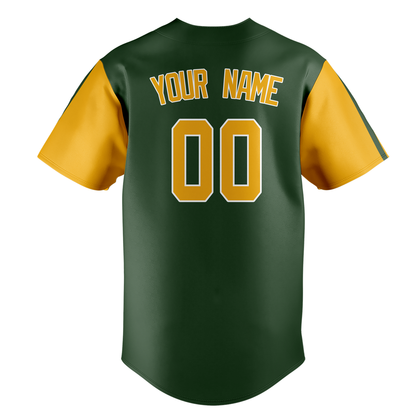 Custom Kelly Green & Yellow Colors Design Sports Baseball Jersey