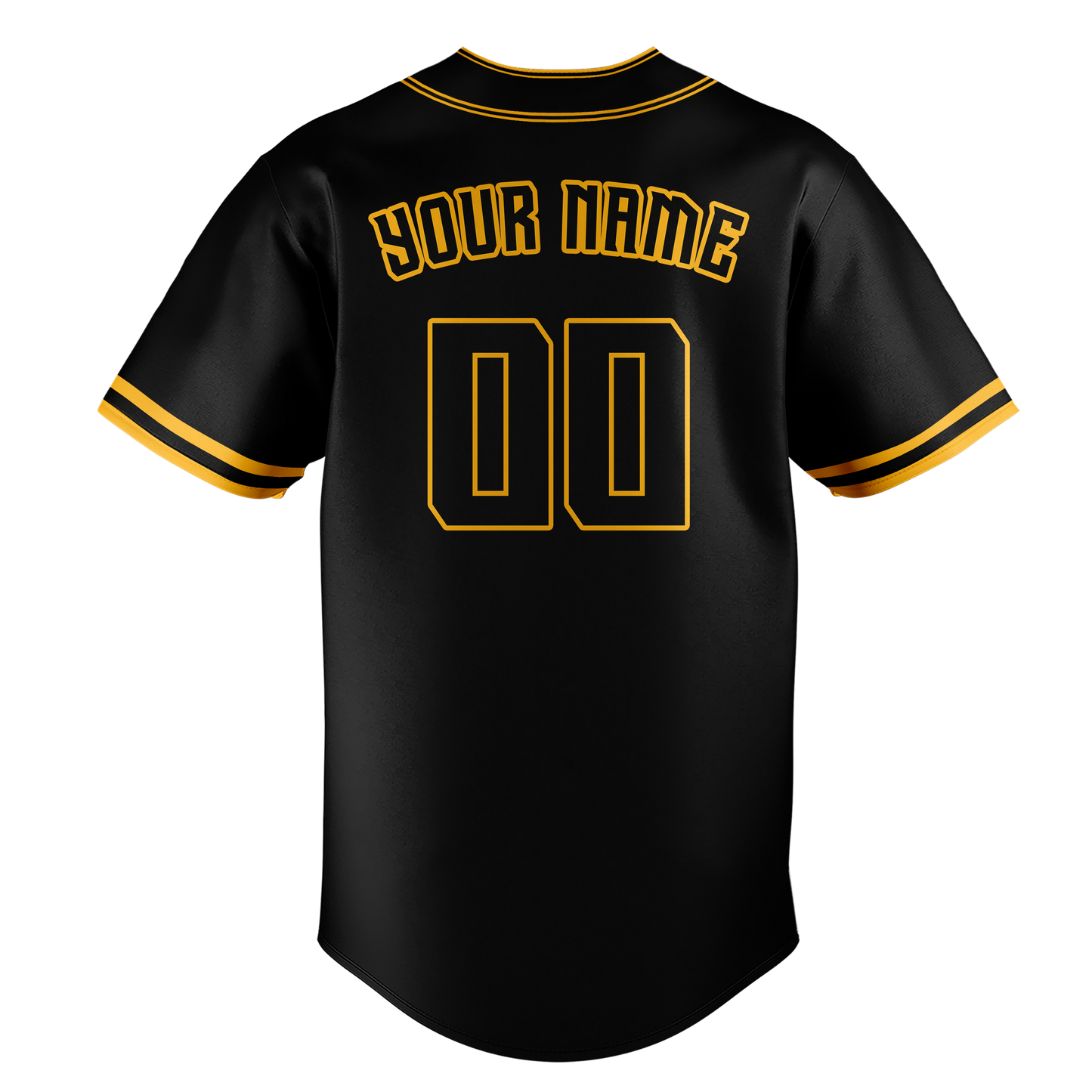 Custom Black & Gold Colors Design Sports Baseball Jersey