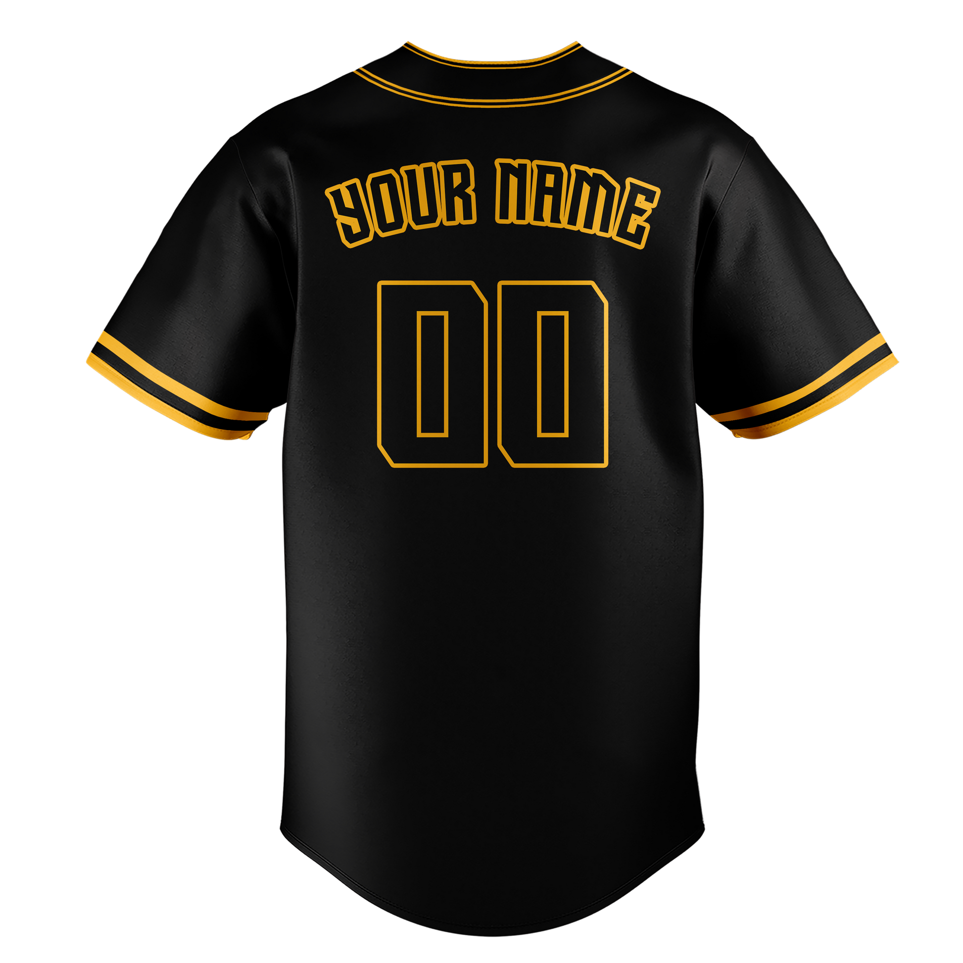 Custom Black & Gold Colors Design Sports Baseball Jersey