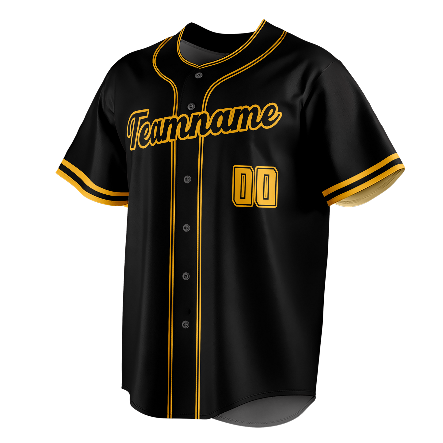 Custom Black & Gold Colors Design Sports Baseball Jersey