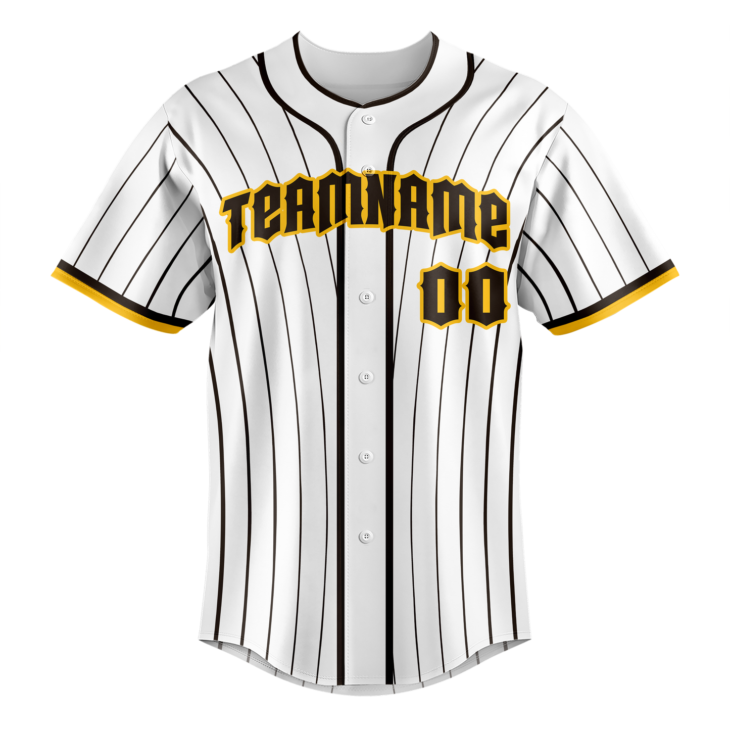 Custom White & Black Colors Design Sports Baseball Jersey