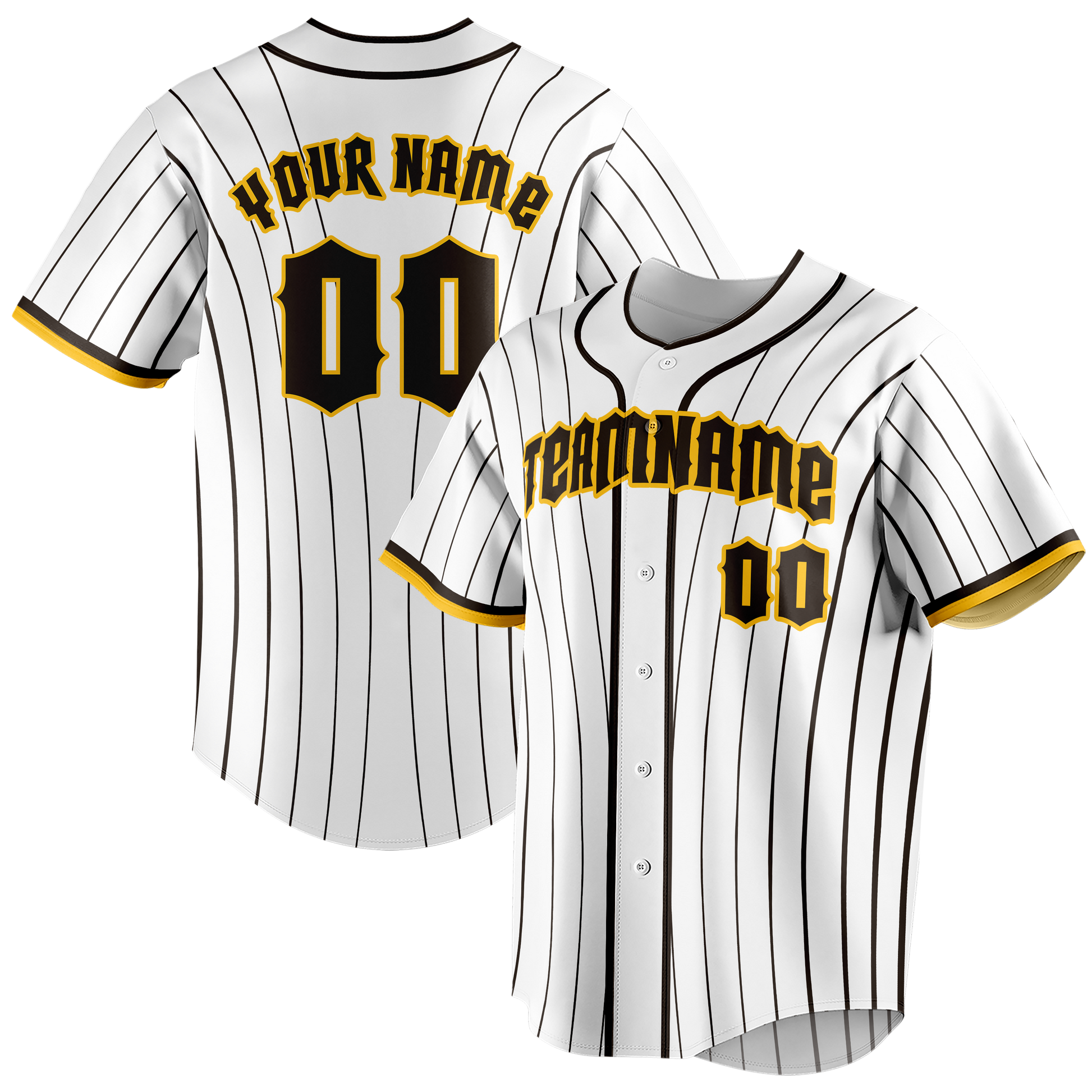 Custom White & Black Colors Design Sports Baseball Jersey