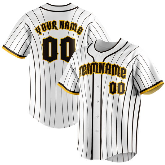 Custom White & Black Colors Design Sports Baseball Jersey