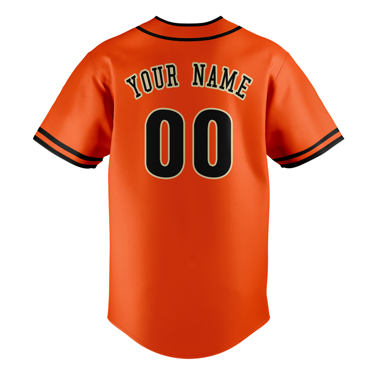 Custom Orange & Black Colors Design Sports Baseball Jersey