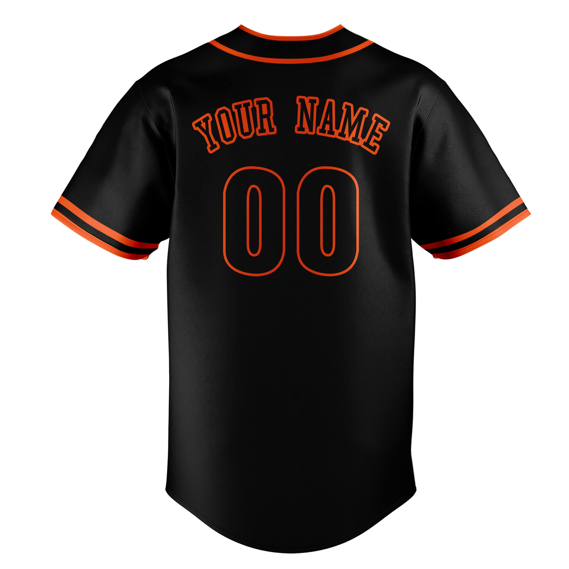 Custom Black & Orange Colors Design Sports Baseball Jersey