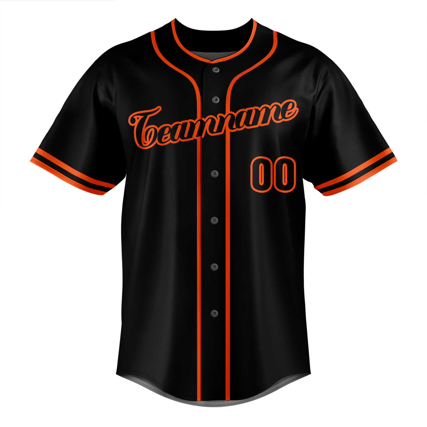 Custom Black & Orange Colors Design Sports Baseball Jersey