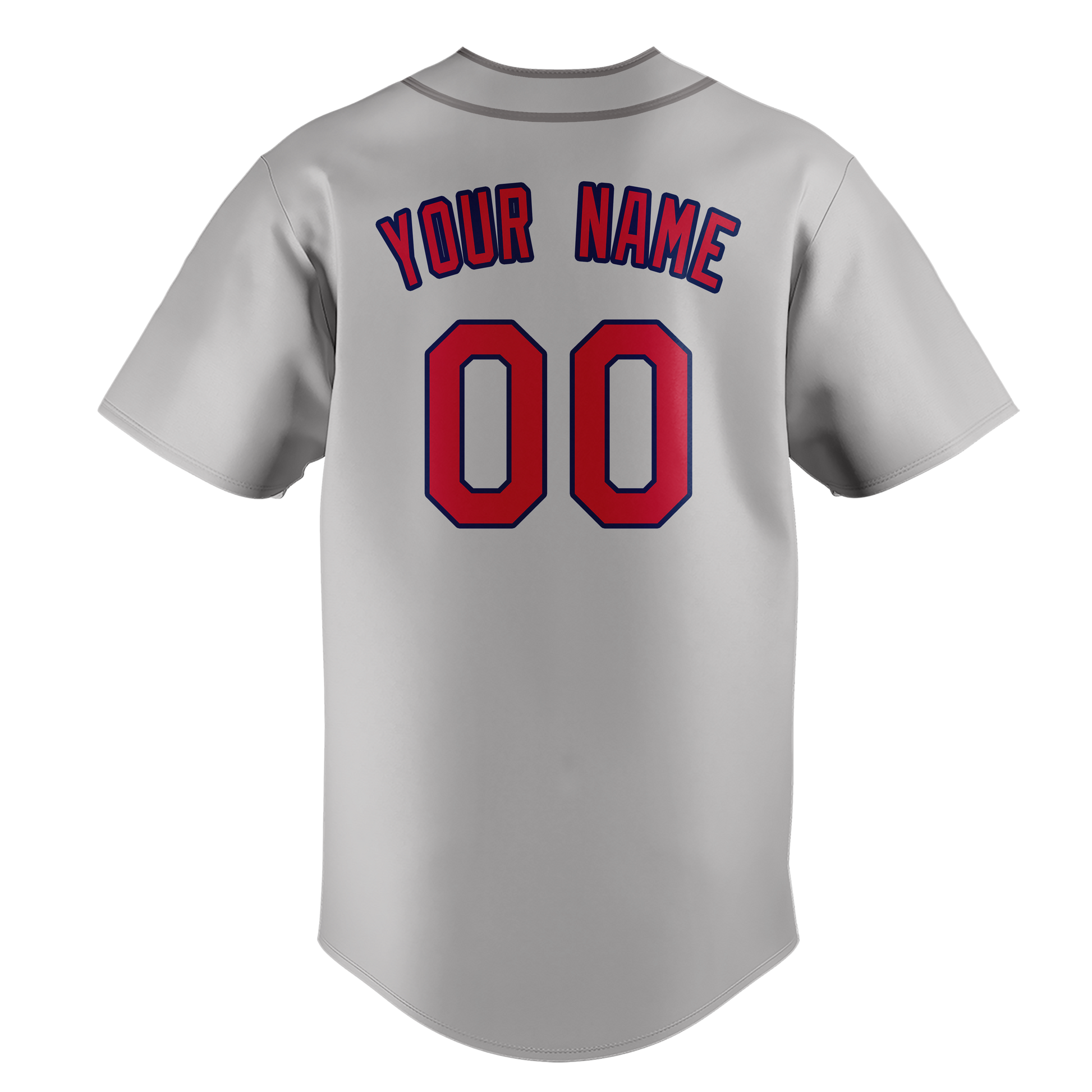 Custom Gray & Red Colors Design Sports Baseball Jersey