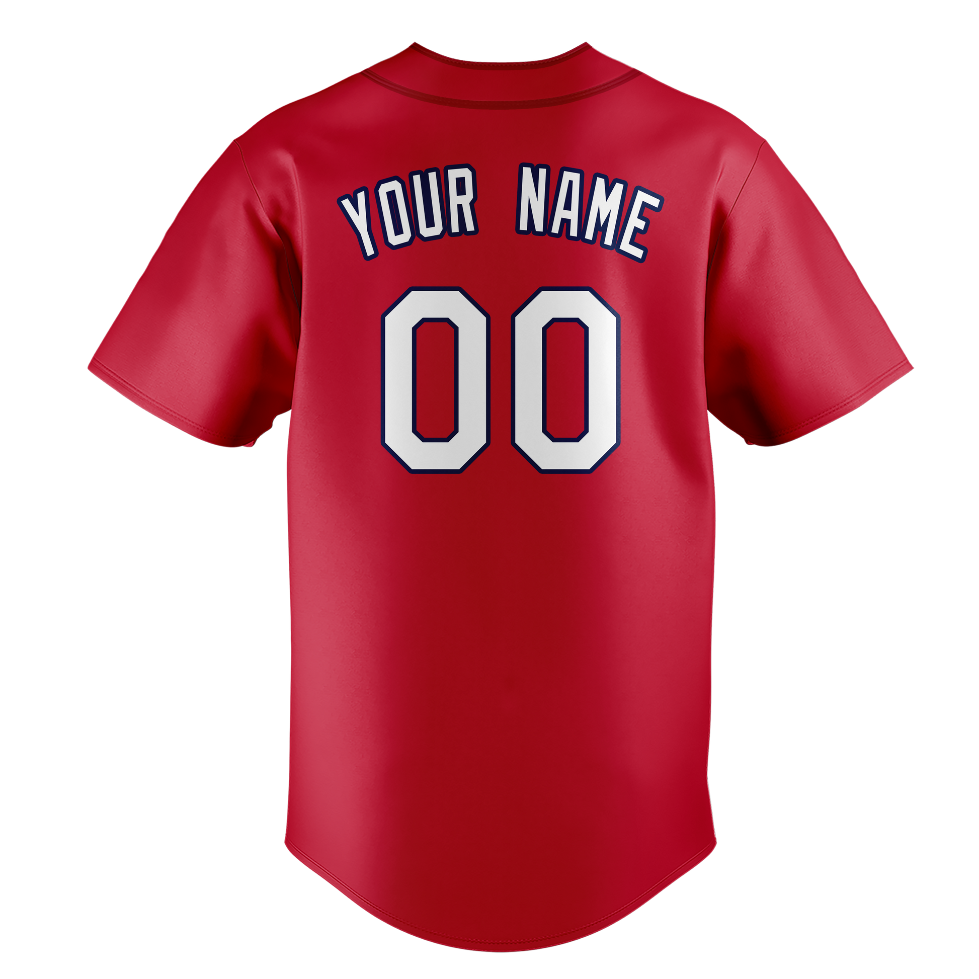 Custom Red & White Colors Design Sports Baseball Jersey