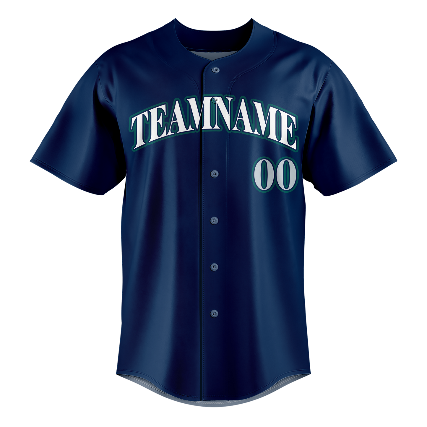 Custom Navy Blue & White Colors Design Sports Baseball Jersey