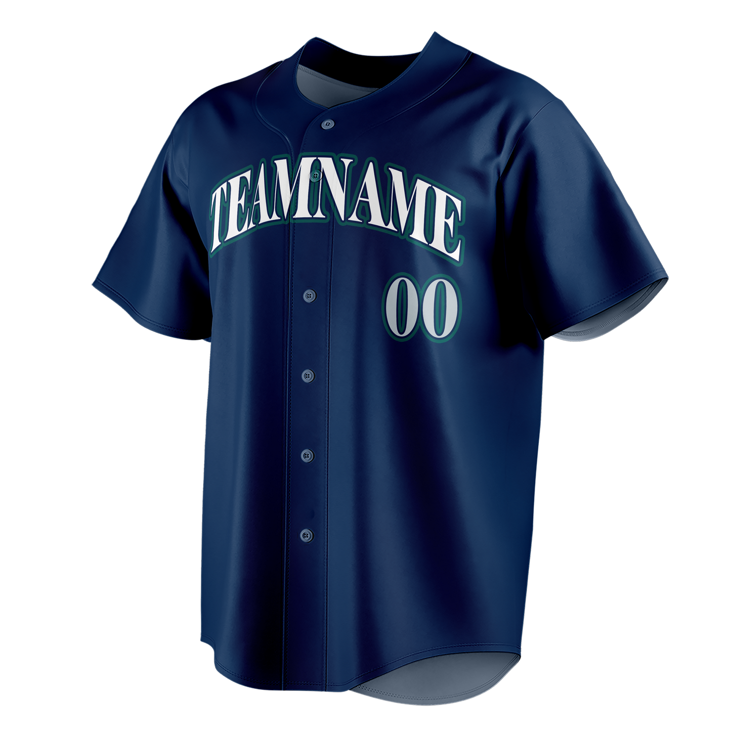 Custom Navy Blue & White Colors Design Sports Baseball Jersey