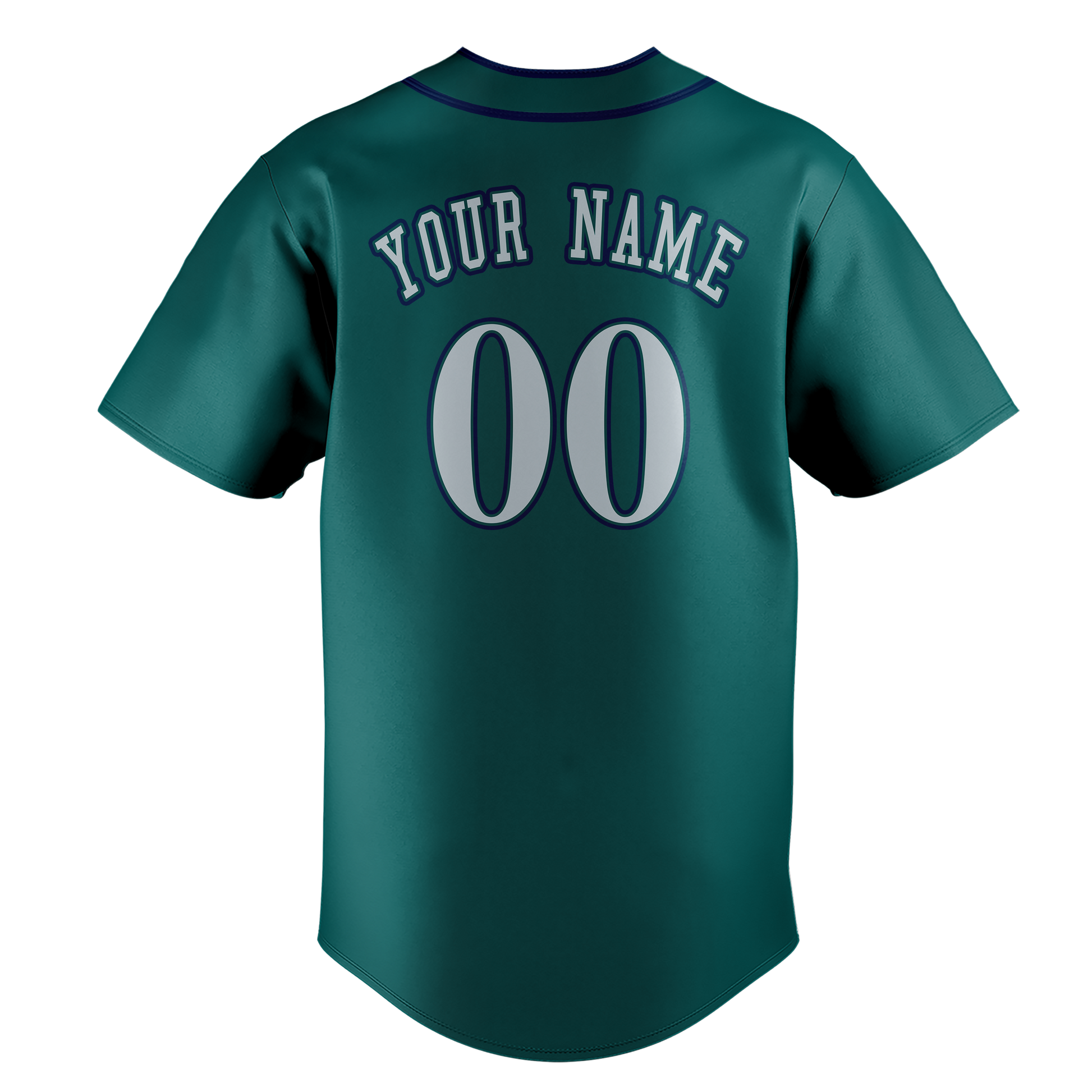 Custom Dark Aqua & Navy Blue Colors Design Sports Baseball Jersey