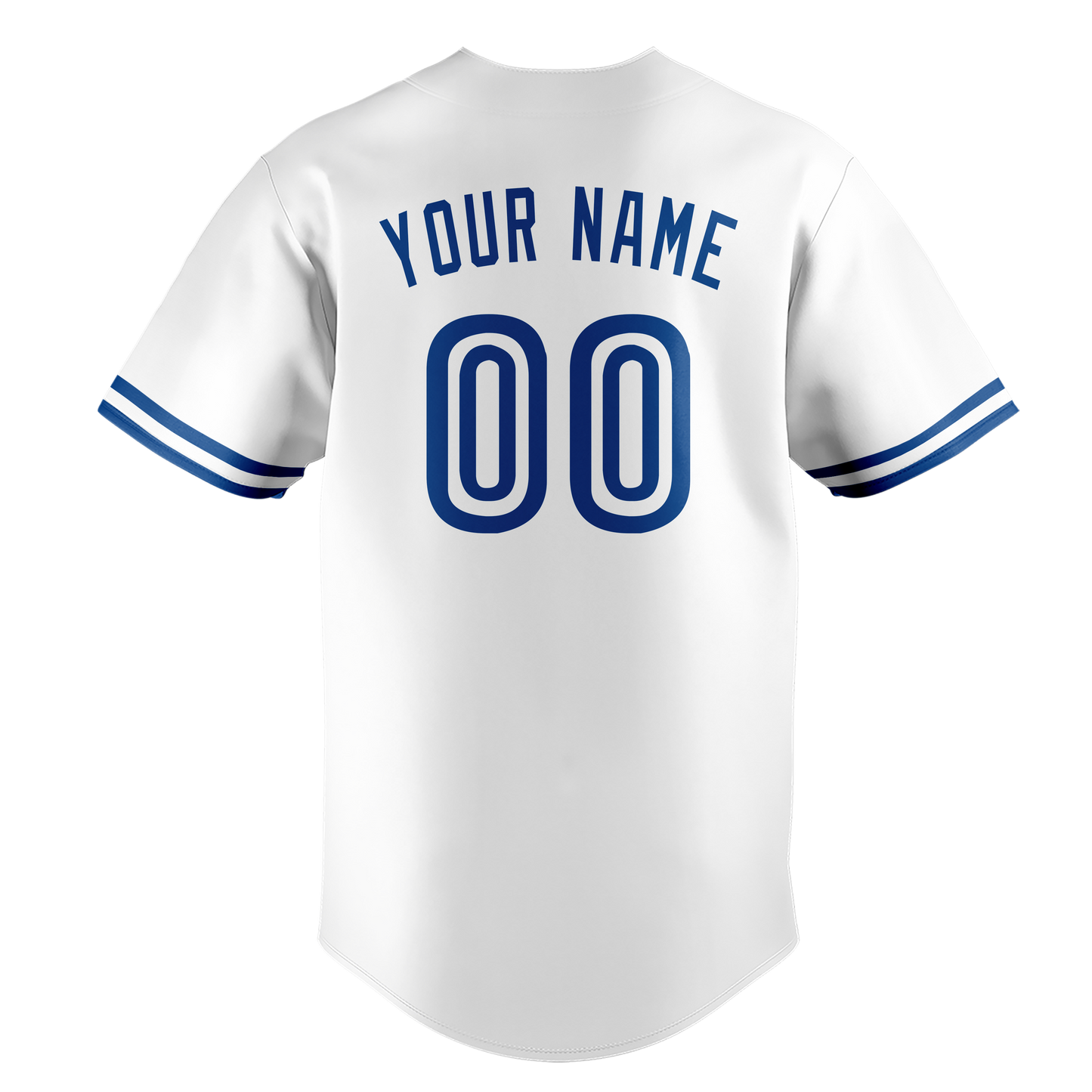 Custom White & Royal Blue Colors Design Sports Baseball Jersey