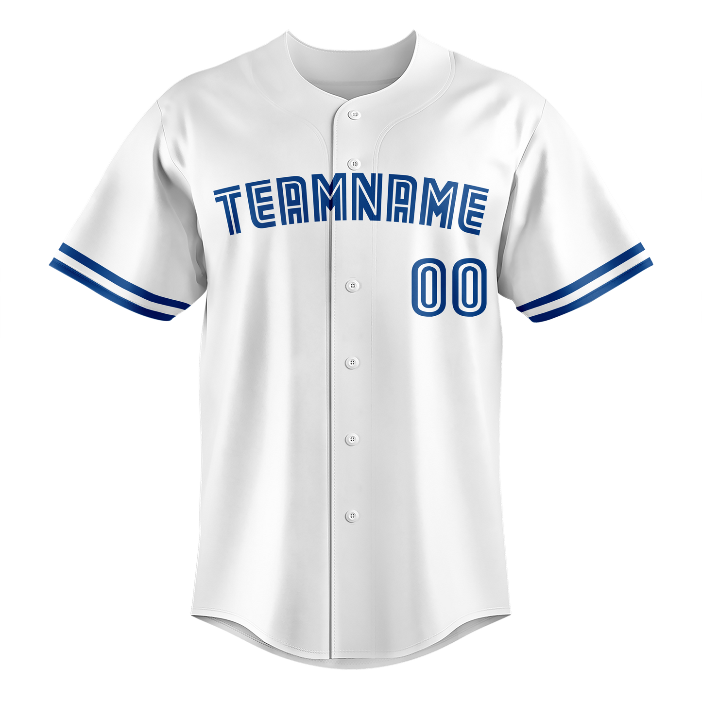 Custom White & Royal Blue Colors Design Sports Baseball Jersey