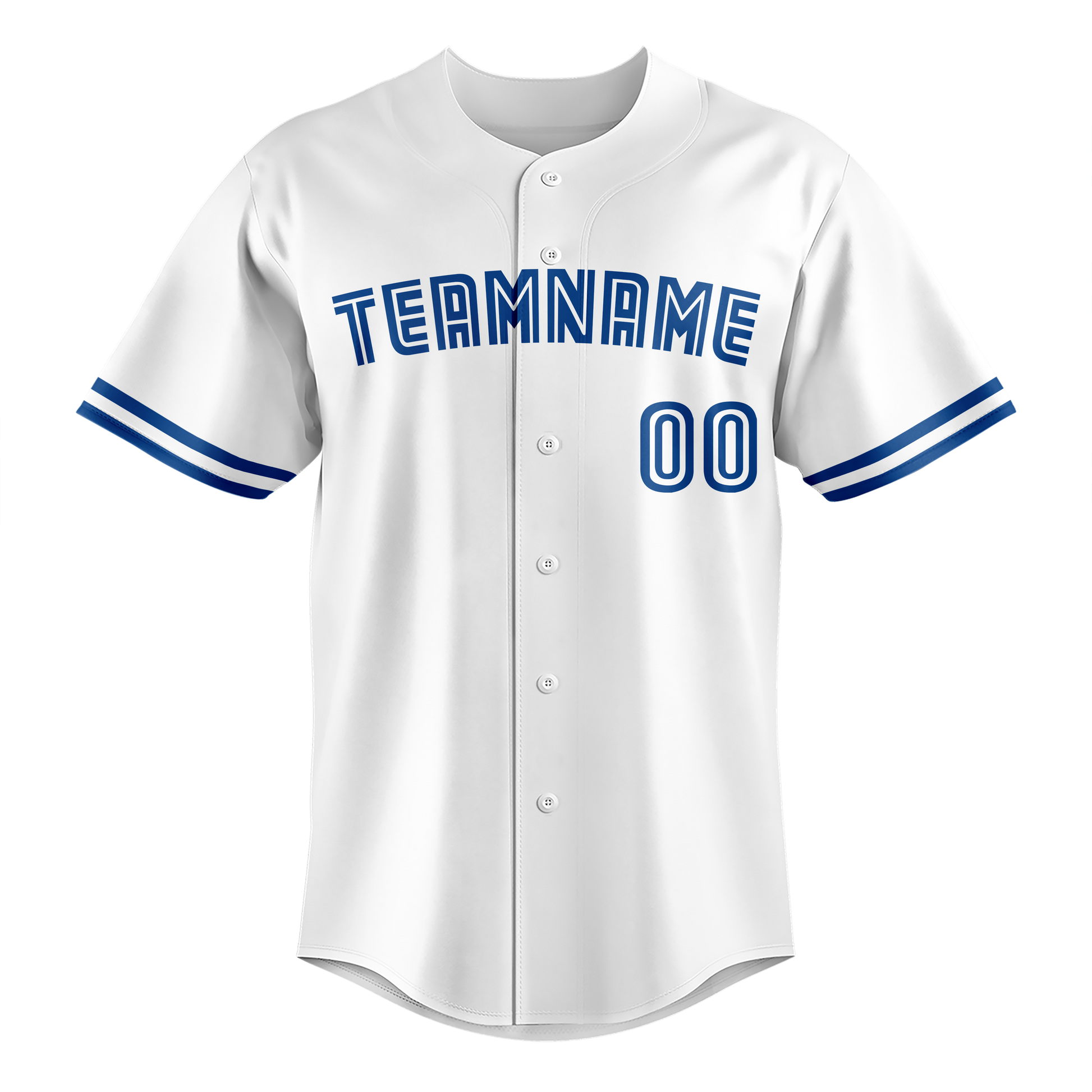 Custom White & Royal Blue Colors Design Sports Baseball Jersey