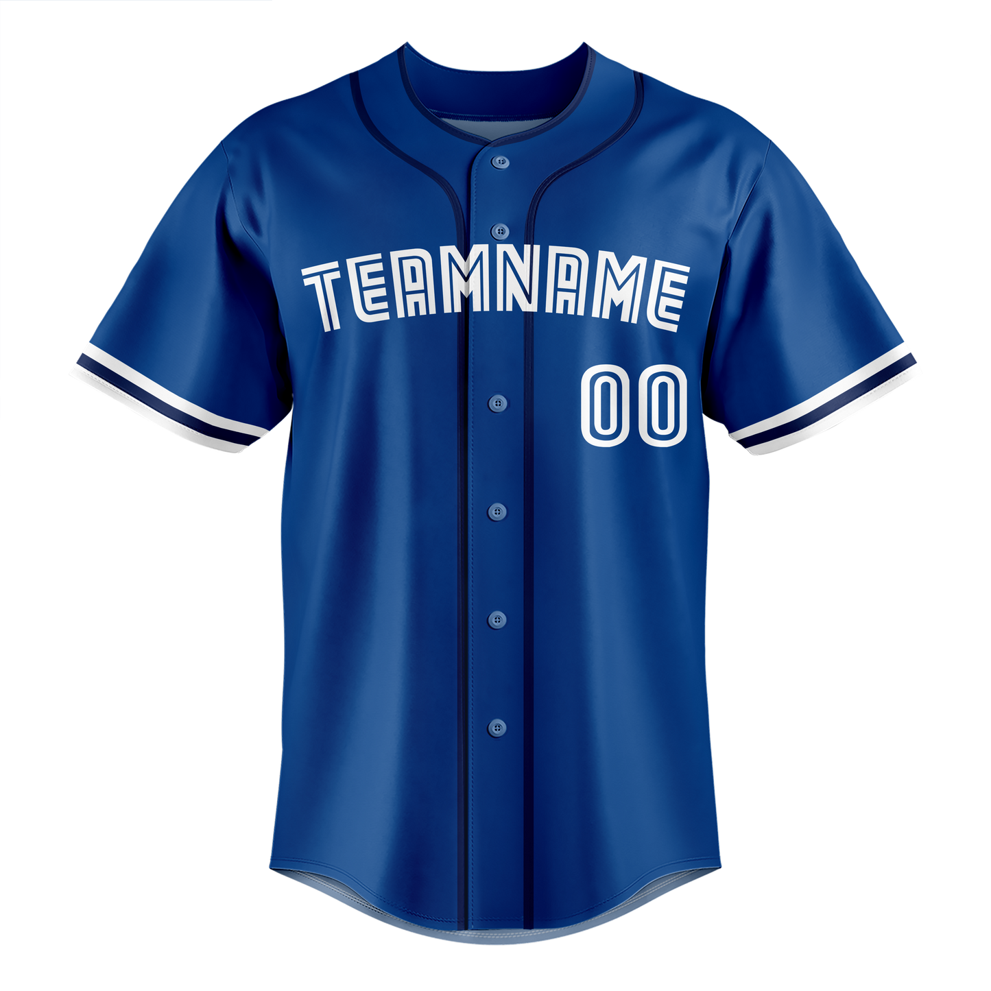 Custom Royal Blue & White Colors Design Sports Baseball Jersey