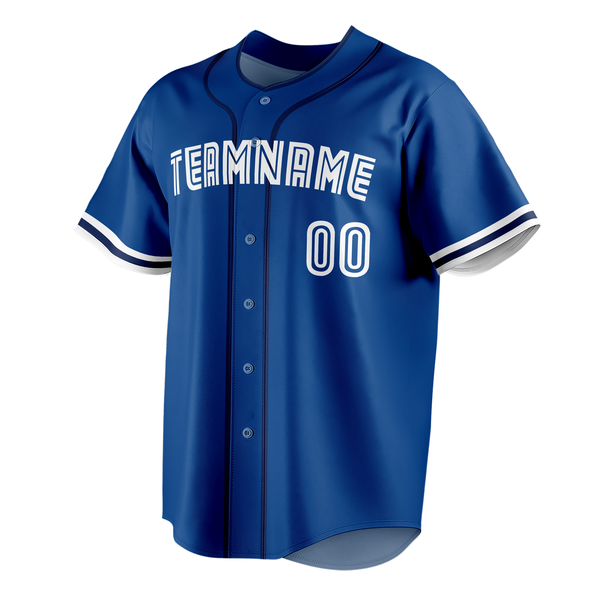 Custom Royal Blue & White Colors Design Sports Baseball Jersey