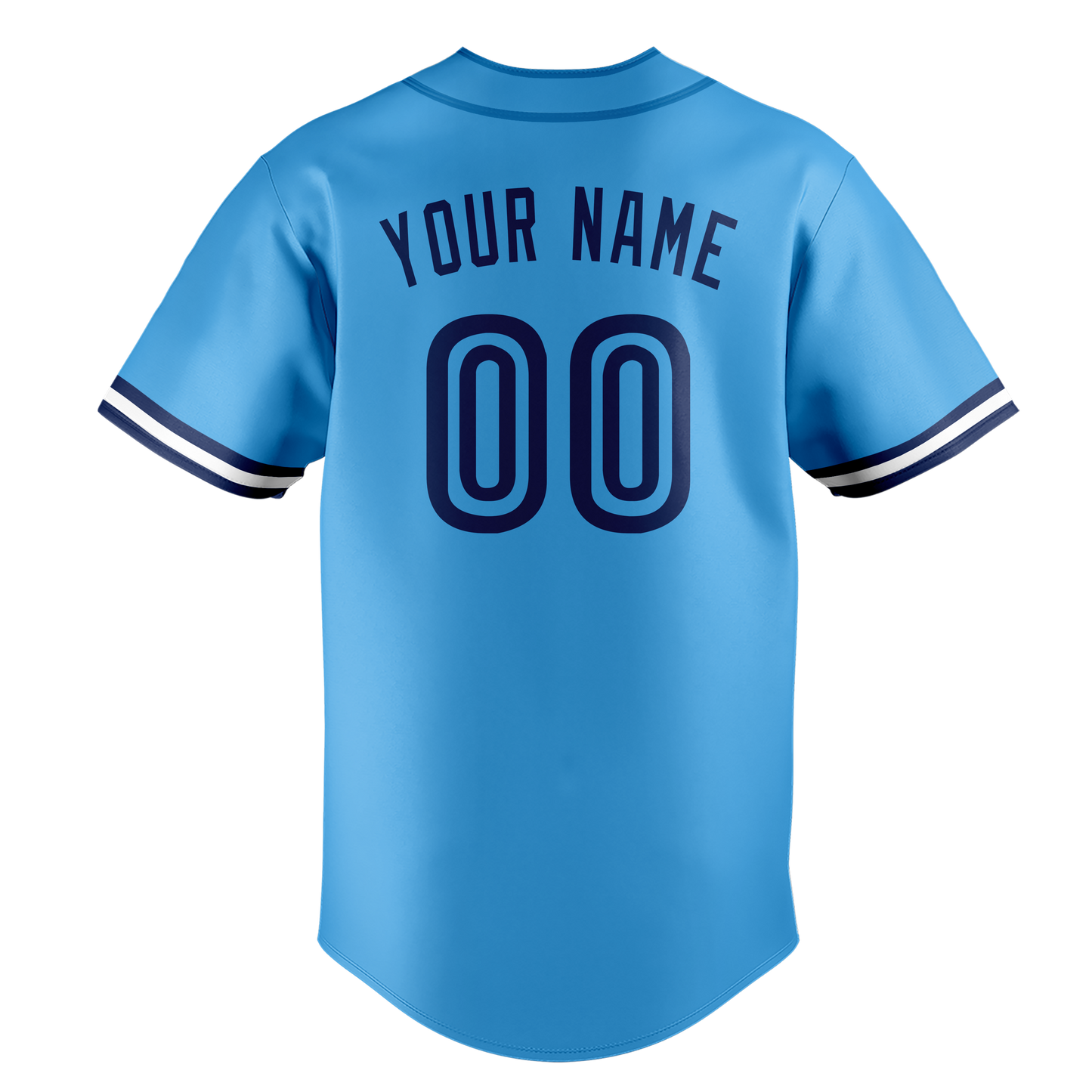 Custom Light Blue & Royal Blue Colors Design Sports Baseball Jersey