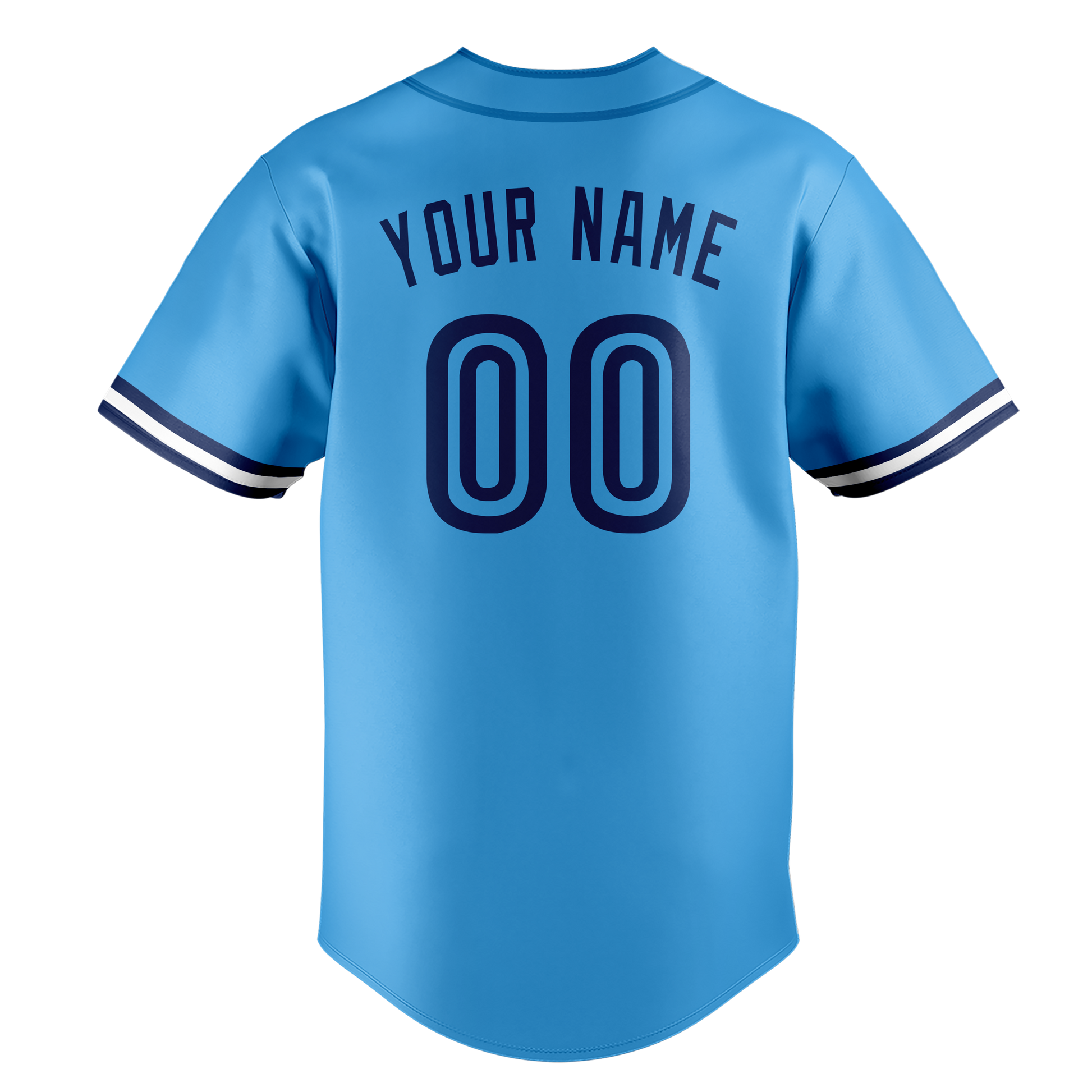 Custom Light Blue & Royal Blue Colors Design Sports Baseball Jersey