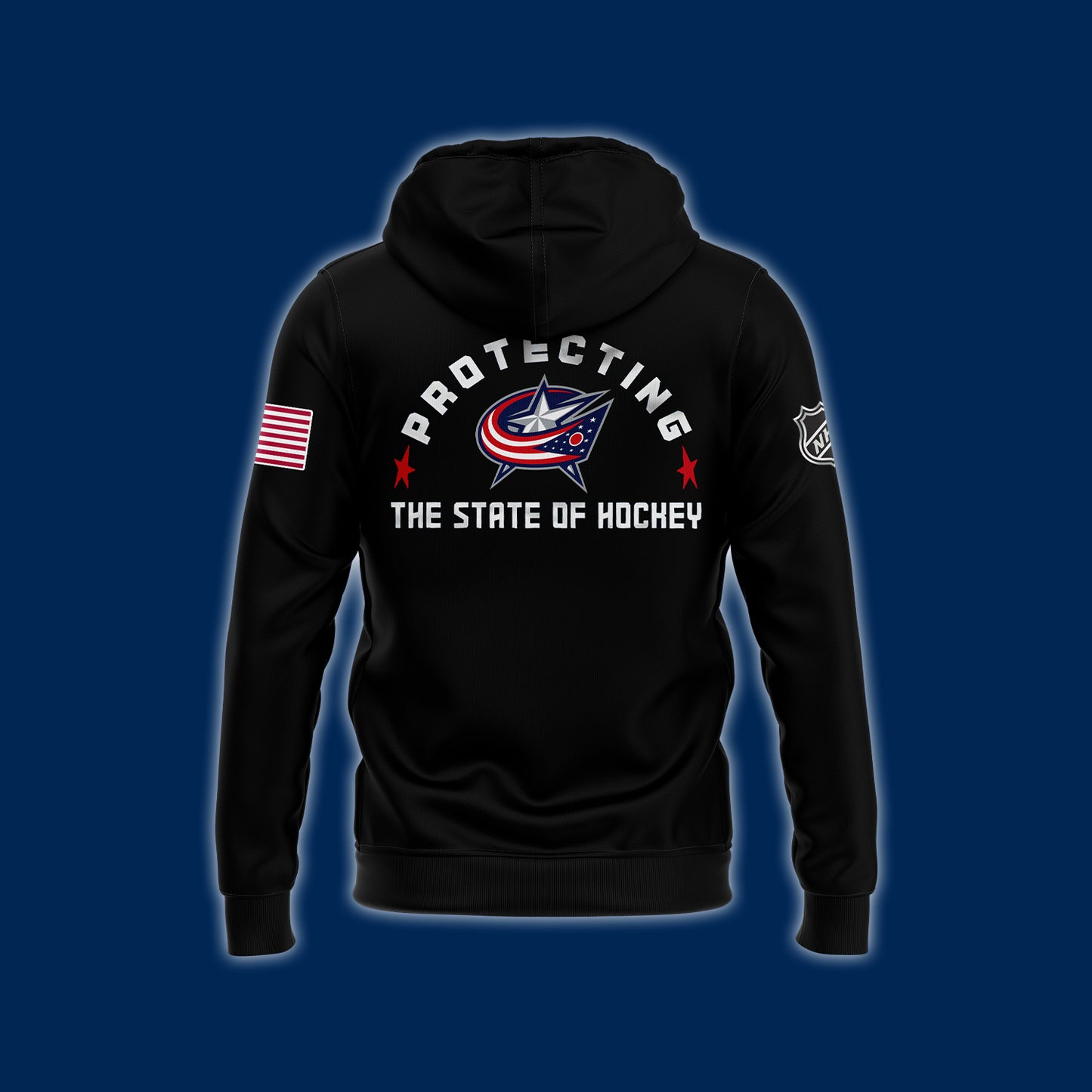 Premium Merch For Loyalists - Columbus Blue Jackets x 2024 Firefighter Appreciation Night Premium Limited Hoodie