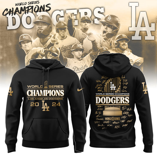 2024 Premium Los Angeles Dodgers Hoodie - LA Dodgers World Series Champions Hoodie | Jogger | Cap Combo - Unique Christmas Gift For Real Fan LAD01