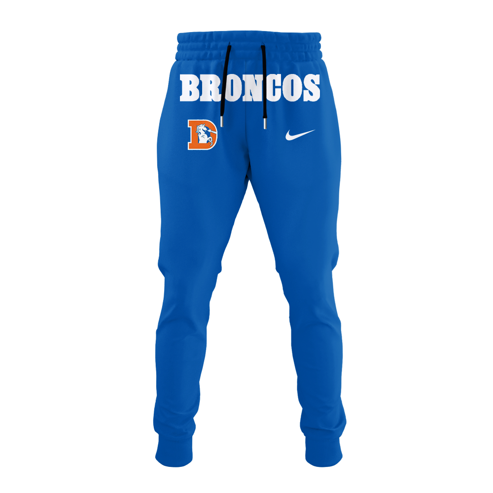 2024 Premium Denver Broncos 3D T Shirt - Limited Throwback To 77 Blue T-Shirt Jogger & Cap Combo