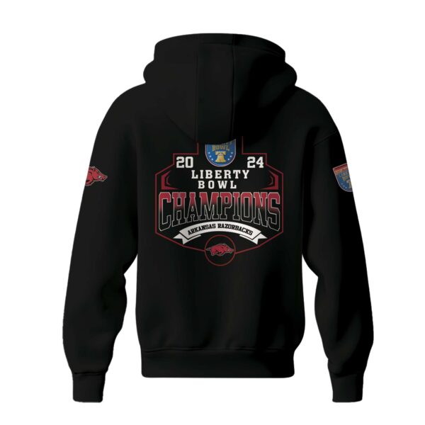 Premium Arkansas Razorbacks Merch - Limited Edition Arkansas Razorback Liberty Bowl Champions Hoodie Black