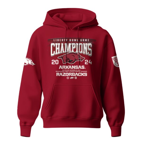 Premium Arkansas Razorbacks Merch - Limited Edition Arkansas Razorback Liberty Bowl Champions Hoodie