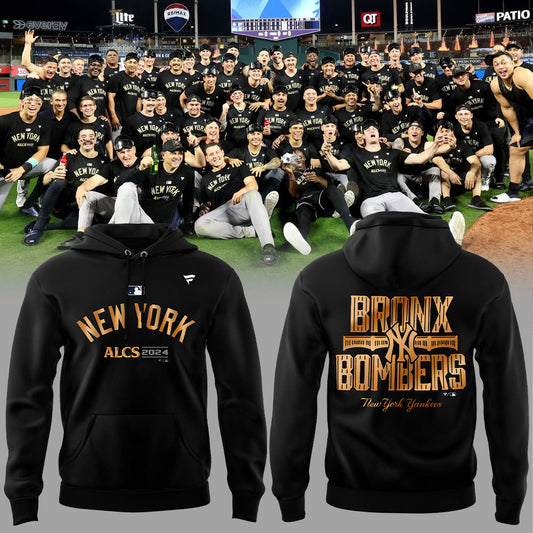 2024 Premium New York Yankees World Series Shirt - Limited Edition New York Yankees NLCS POUND BRONX BOMBER Hoodie Black Set