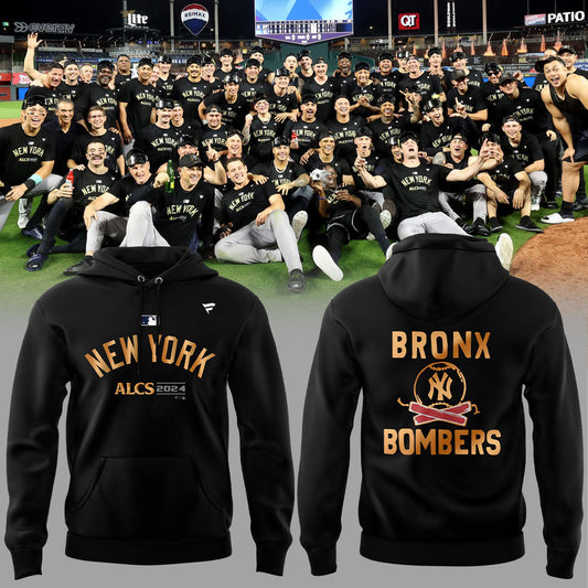 2024 Premium New York Yankees World Series Shirt - Limited Edition New York Yankees NLCS POUND Bronx Bomber Hoodie Black Set