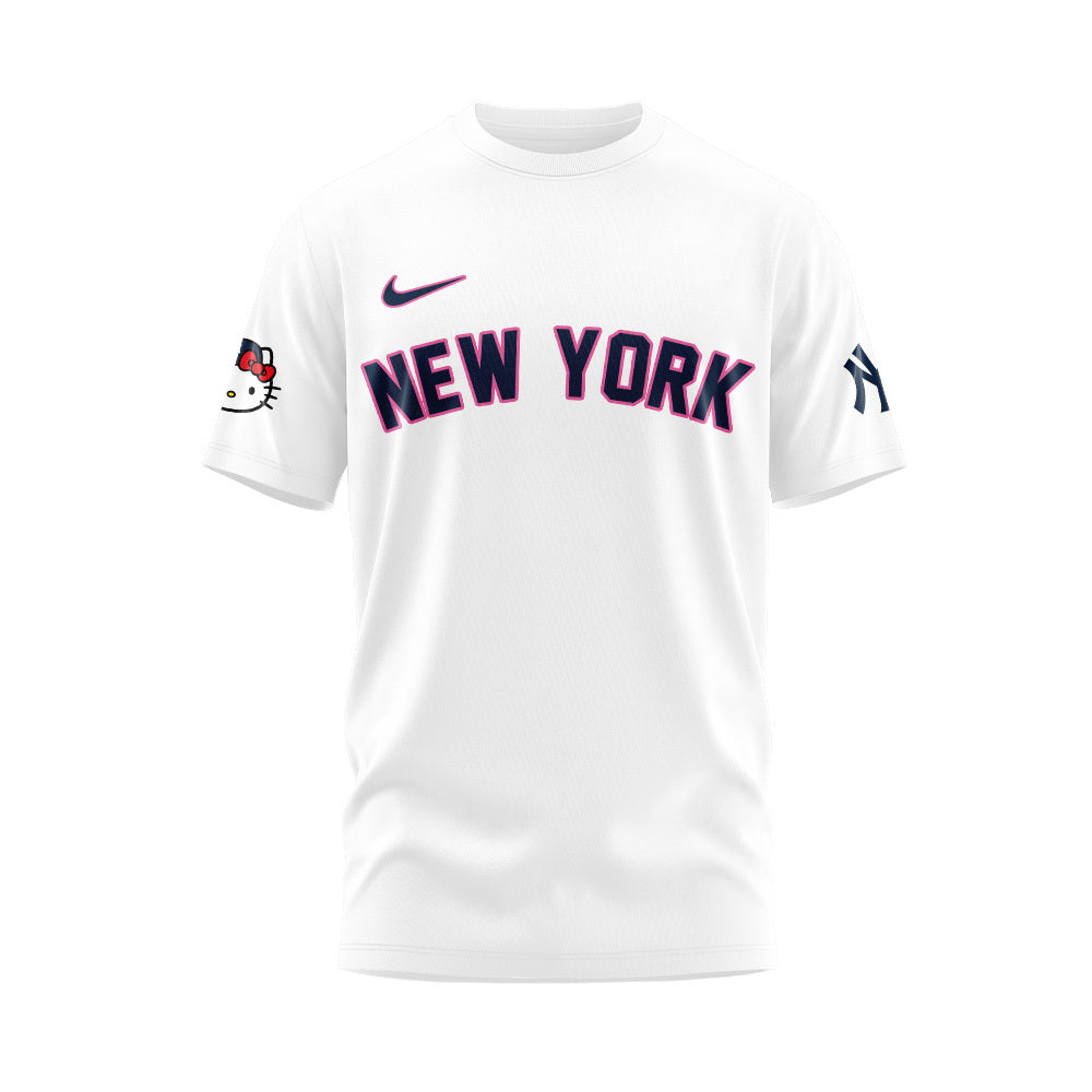 2024 Premium New York Yankees World Series Shirt - Limited Edition New York Yankees x Hello Cat 50TH T-shirt Jogger - Snapback Cap Set