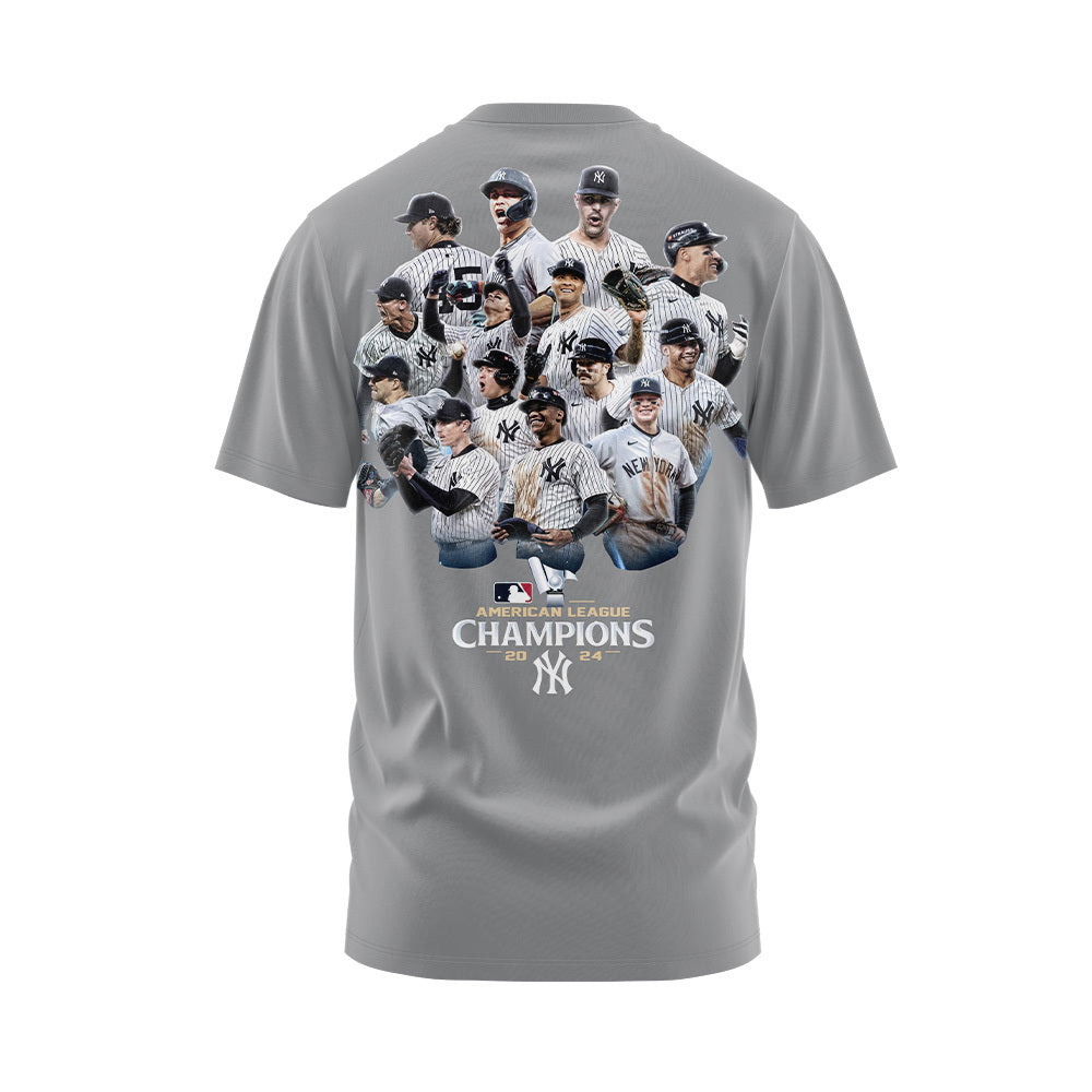 2024 Premium New York Yankees World Series Shirt - Limited Edition New York Yankees 2024 American League Champions Grey Set