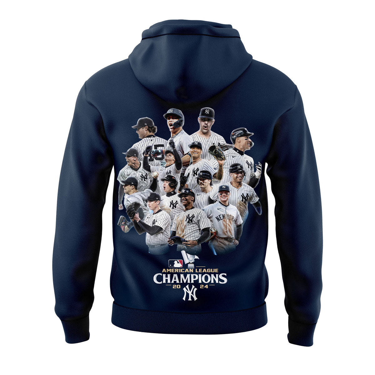 2024 Premium New York Yankees World Series Shirt - Limited Edition New York Yankees 2024 American League Champions Hoodie Navy Set