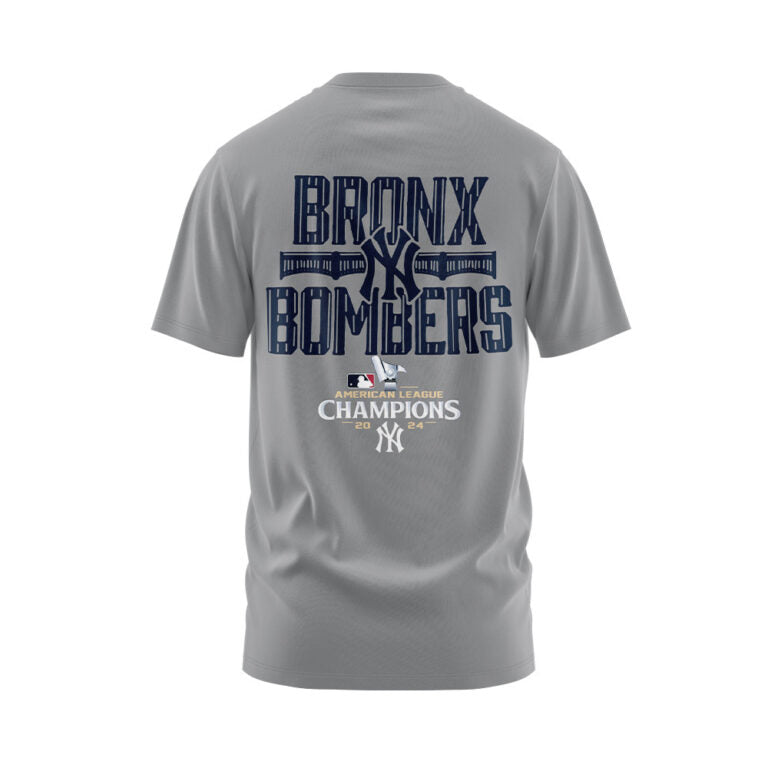 2024 Premium New York Yankees World Series Shirt - Limited Edition Yankees 2024 American League Champions - Bronx Bombers Grey Version