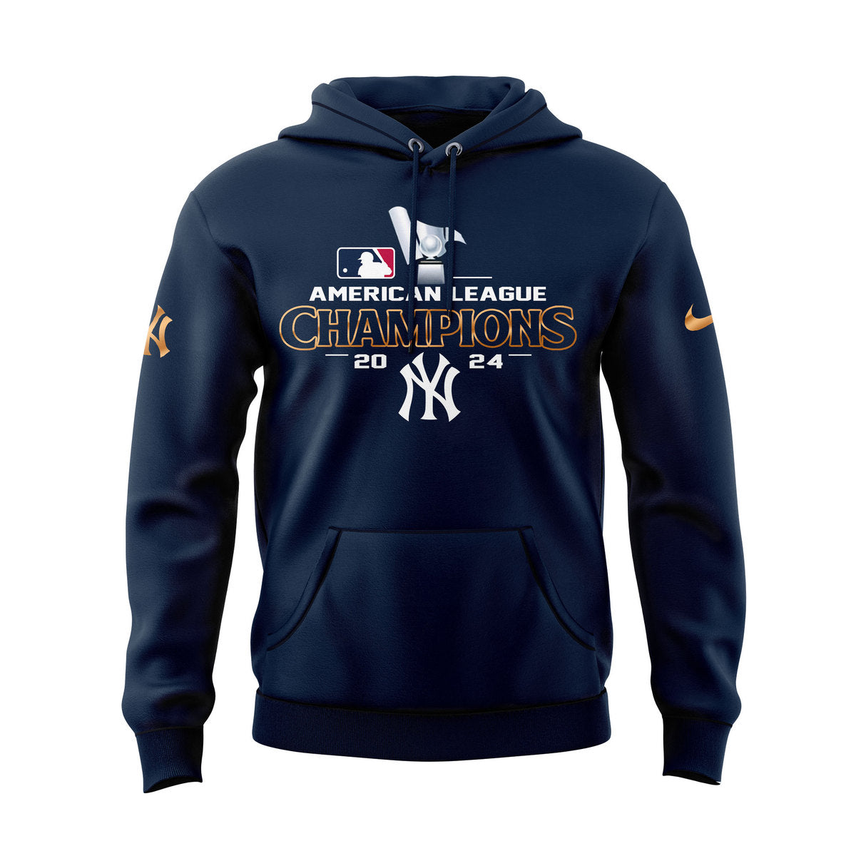 2024 Premium New York Yankees World Series Shirt - Limited Edition New York Yankees 2024 American League Champions Hoodie Golden Set -Bronx Bombers Version