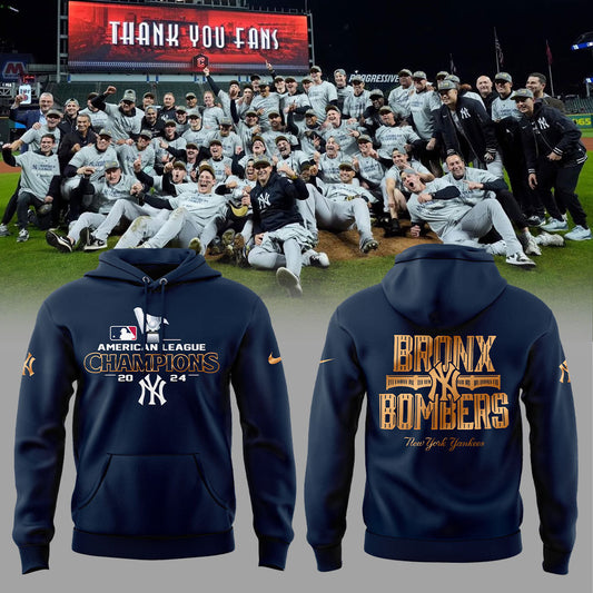 2024 Premium New York Yankees World Series Shirt - Limited Edition New York Yankees 2024 American League Champions Hoodie Golden Set -Bronx Bombers Version